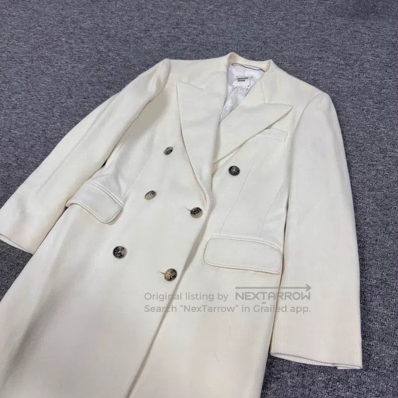 Hermes Hermes Beige Long Woolen Business Coat Size XXS / US 00 / IT 34 - 7 Thumbnail