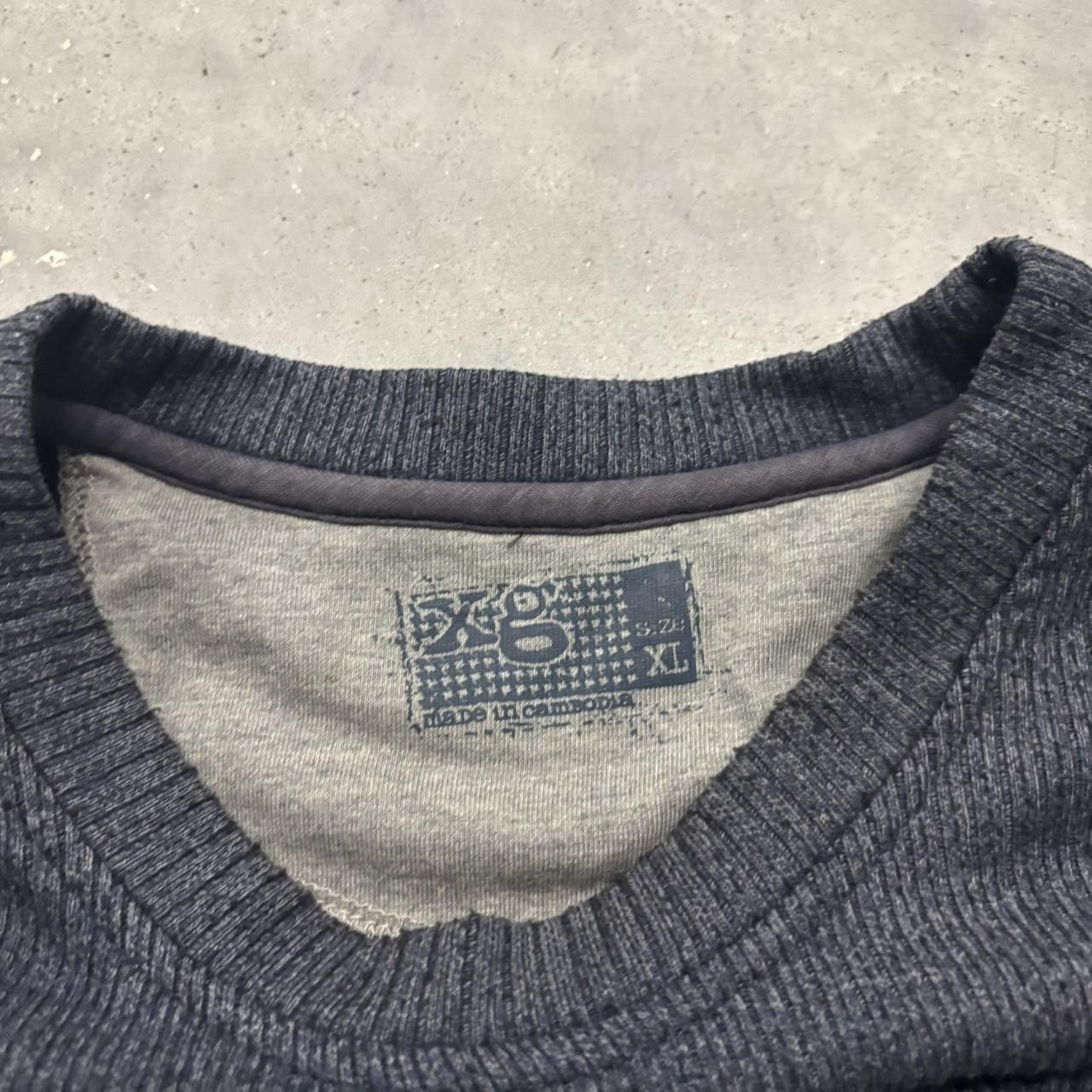 Japanese Brand × Vintage Crazy Vintage Y2K/2000s Grunge Blue Striped Skater Essential Sweater! Size US XL / EU 56 / 4 - 5 Thumbnail