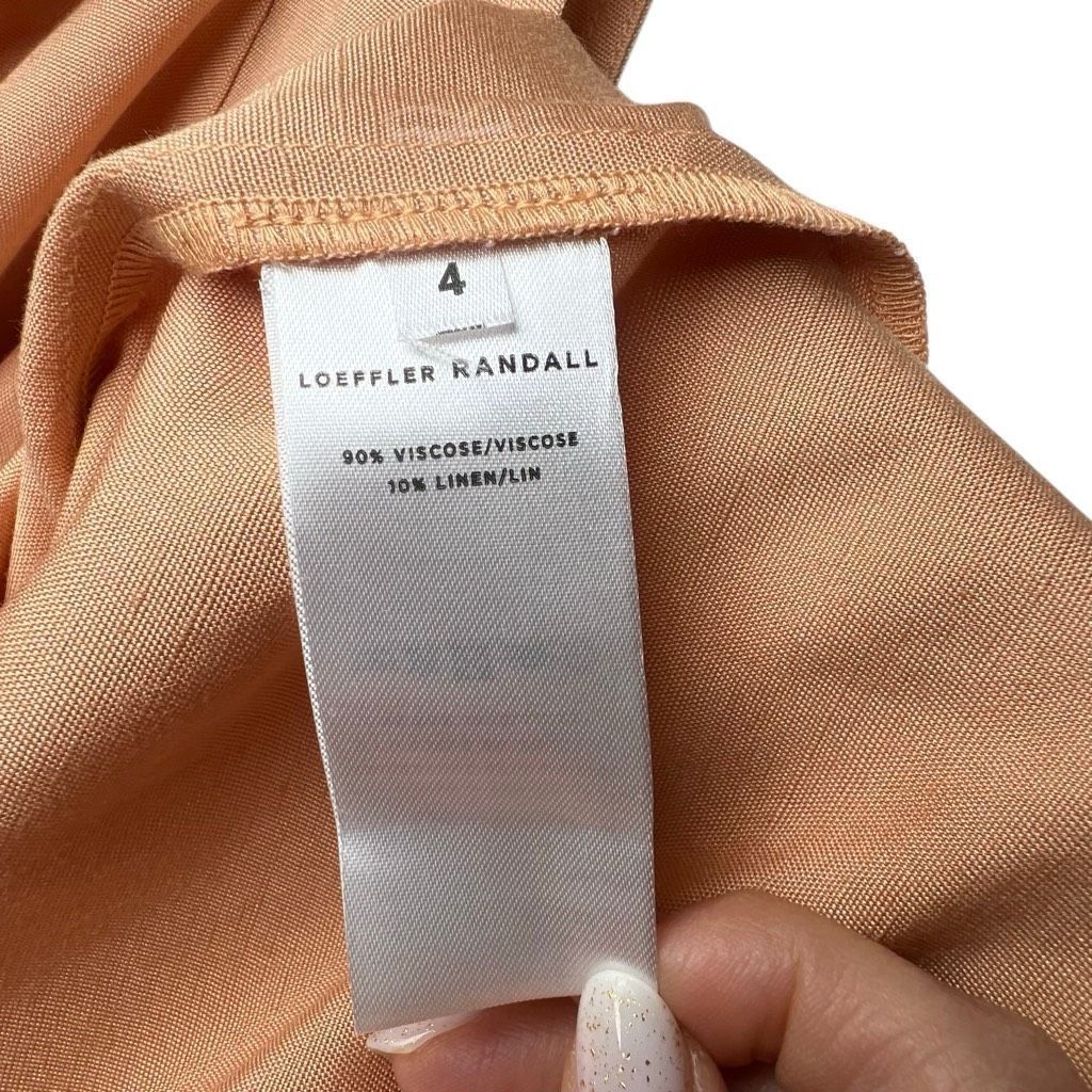 Loeffler Randall NWT Loeffler Randall Carmina Curve Seam Puff Sleeve Dress Cipria Peach Size 4 (037) Size S / US 4 / IT 40 - 13 Thumbnail