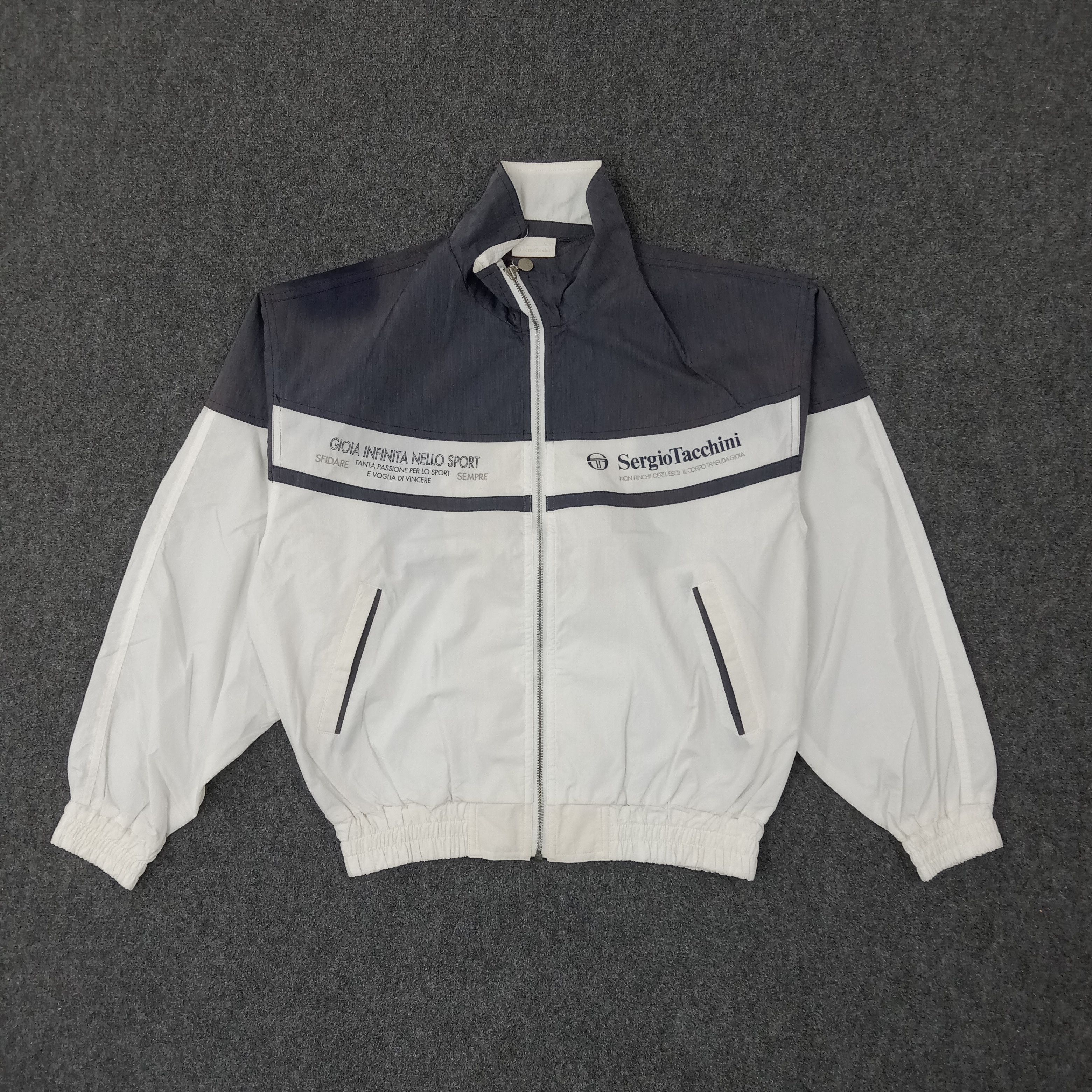Sergio Tacchini × Vintage Sergio Tacchini Sport Style Windbreaker Jacket Size US M / EU 48-50 / 2 - 1 Thumbnail
