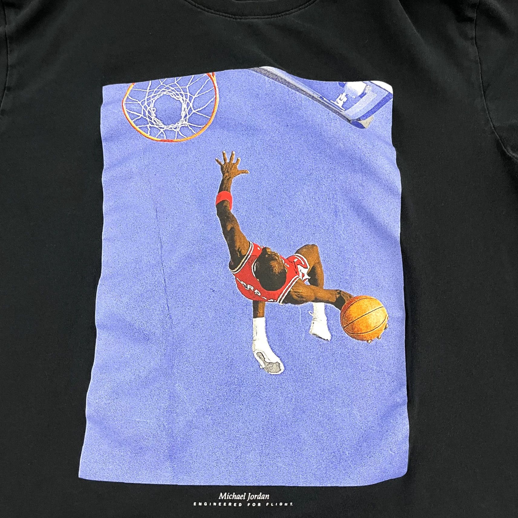 Jordan Brand VINTAGE NIKE JORDAN Shirt Mens Large Black Jumpman Flight Photo Graphic Tee Basketball Size US L / EU 52-54 / 3 - 2 Thumbnail