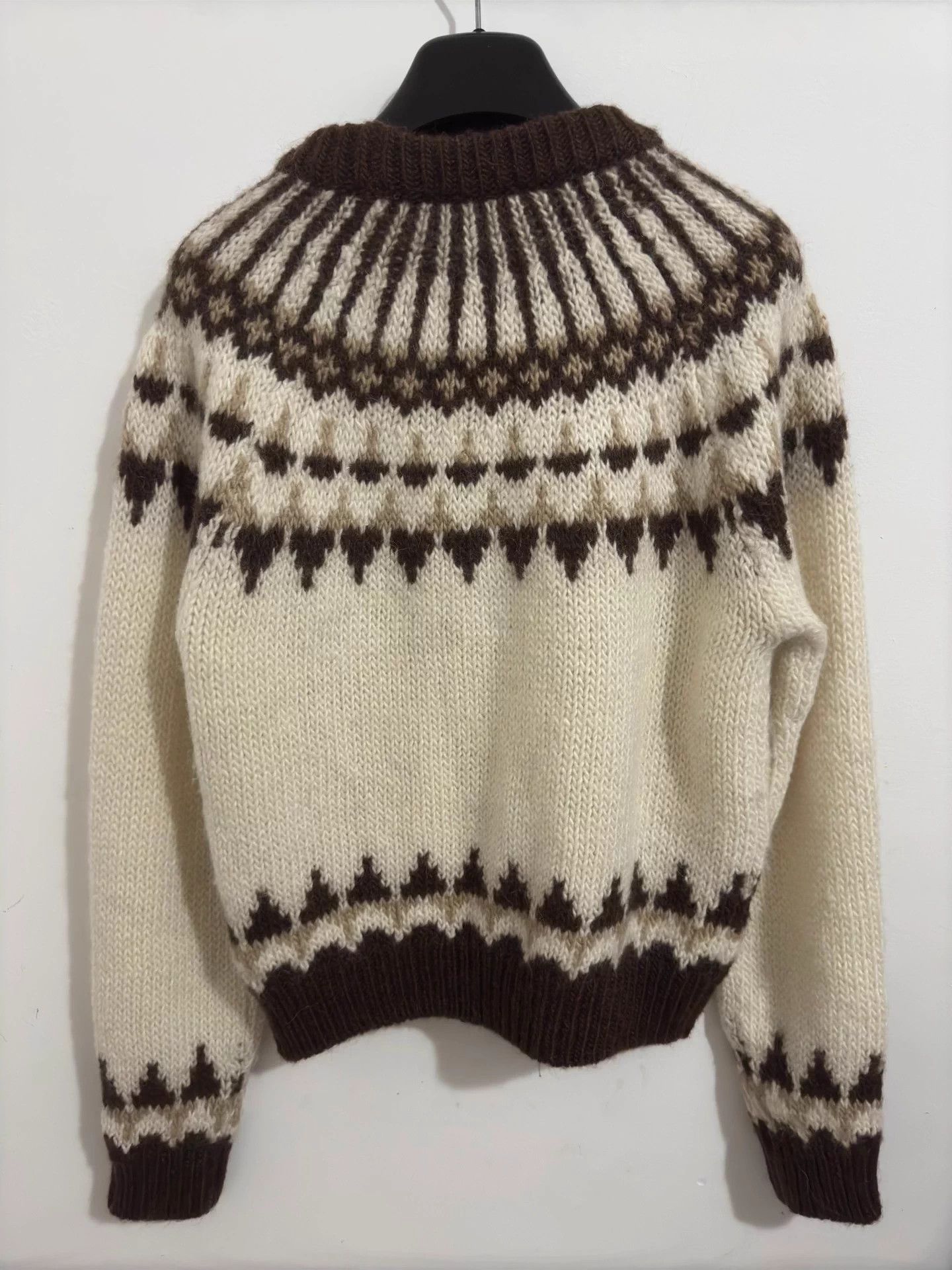 Saint Laurent Paris Saint Laurent 22fw Fair Isle crewneck cream/brown/oatmeal L Size US L / EU 52-54 / 3 - 2 Thumbnail