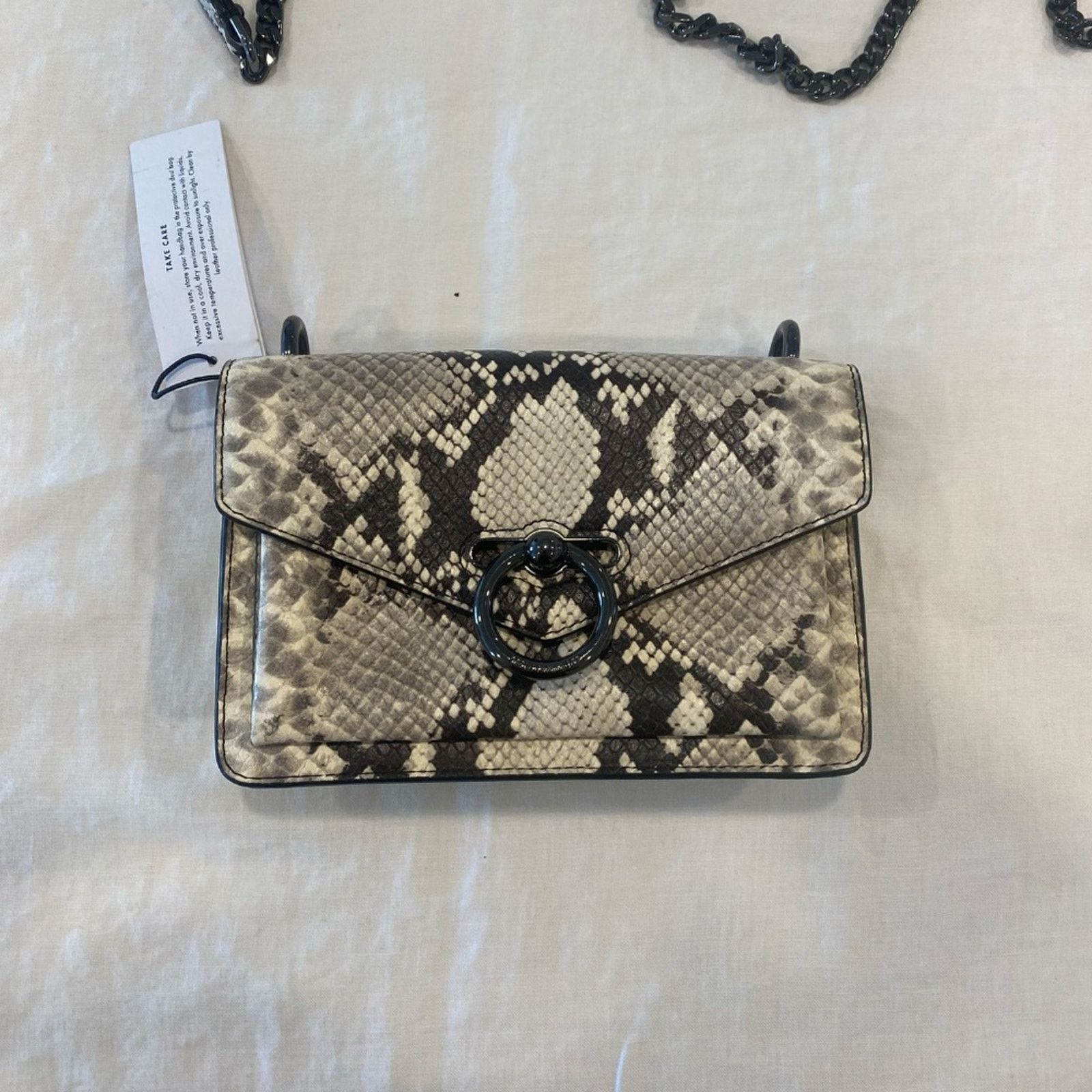 Rebecca Minkoff NWT Rebecca Minkoff Snakeprine Crossbody Leather Purse Size ONE SIZE - 13 Thumbnail
