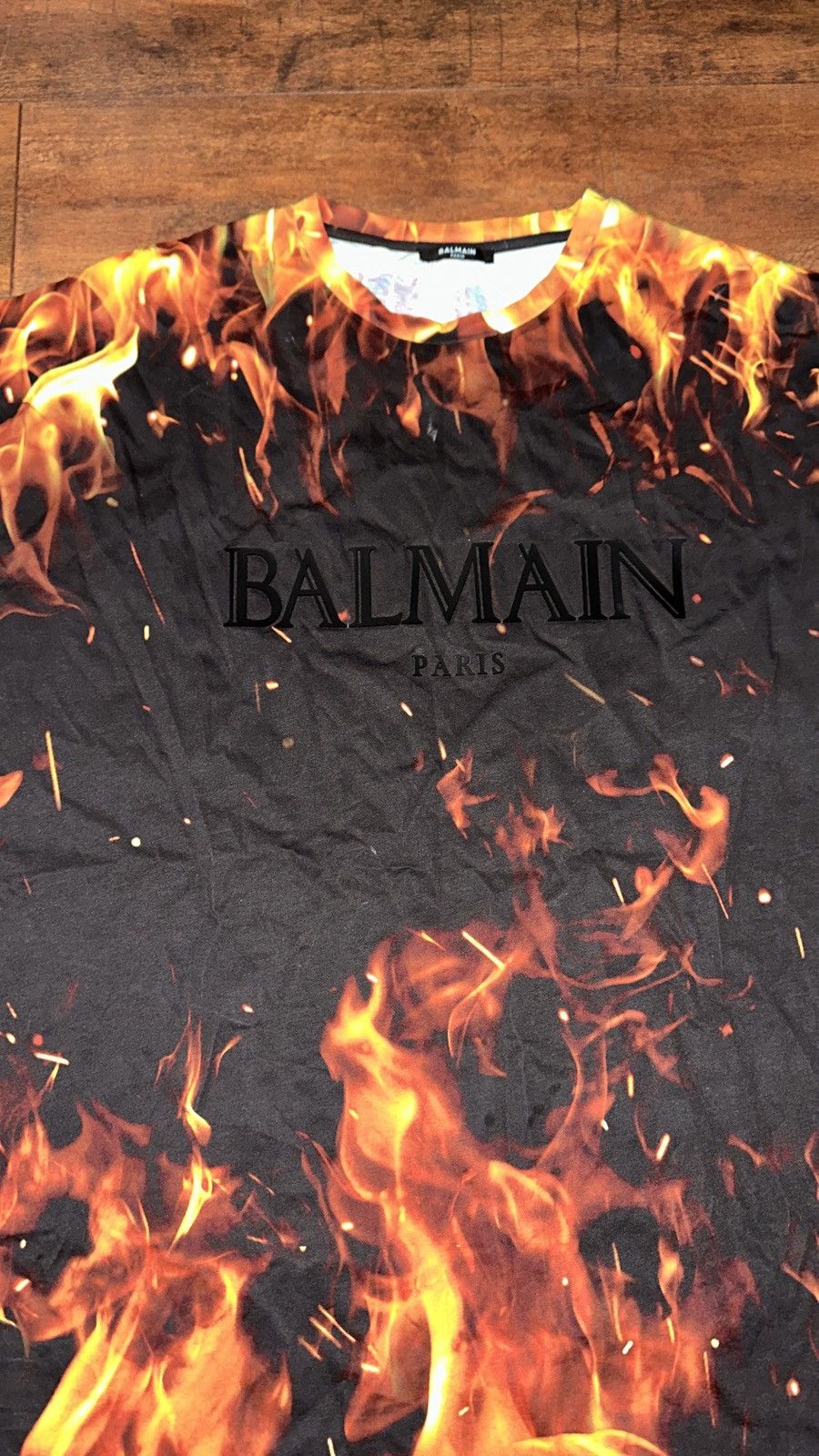 Balenciaga Balmain Flame tshirt Size US XL / EU 56 / 4 - 2 Thumbnail