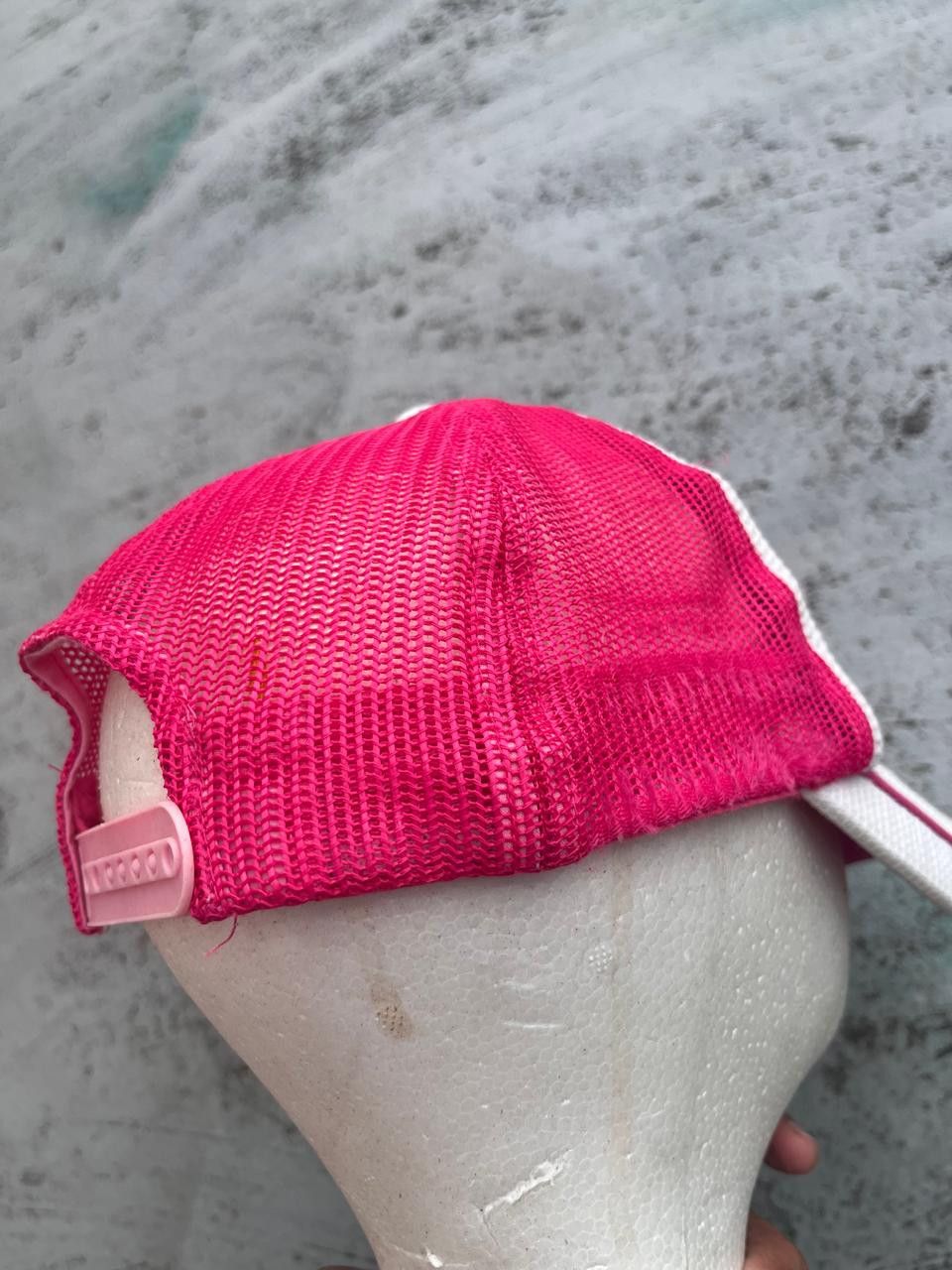 Beauty Beast Y2K Force A Laugh Waffle Knit Trucker Hat Pink/White Grunge Size ONE SIZE - 5 Thumbnail