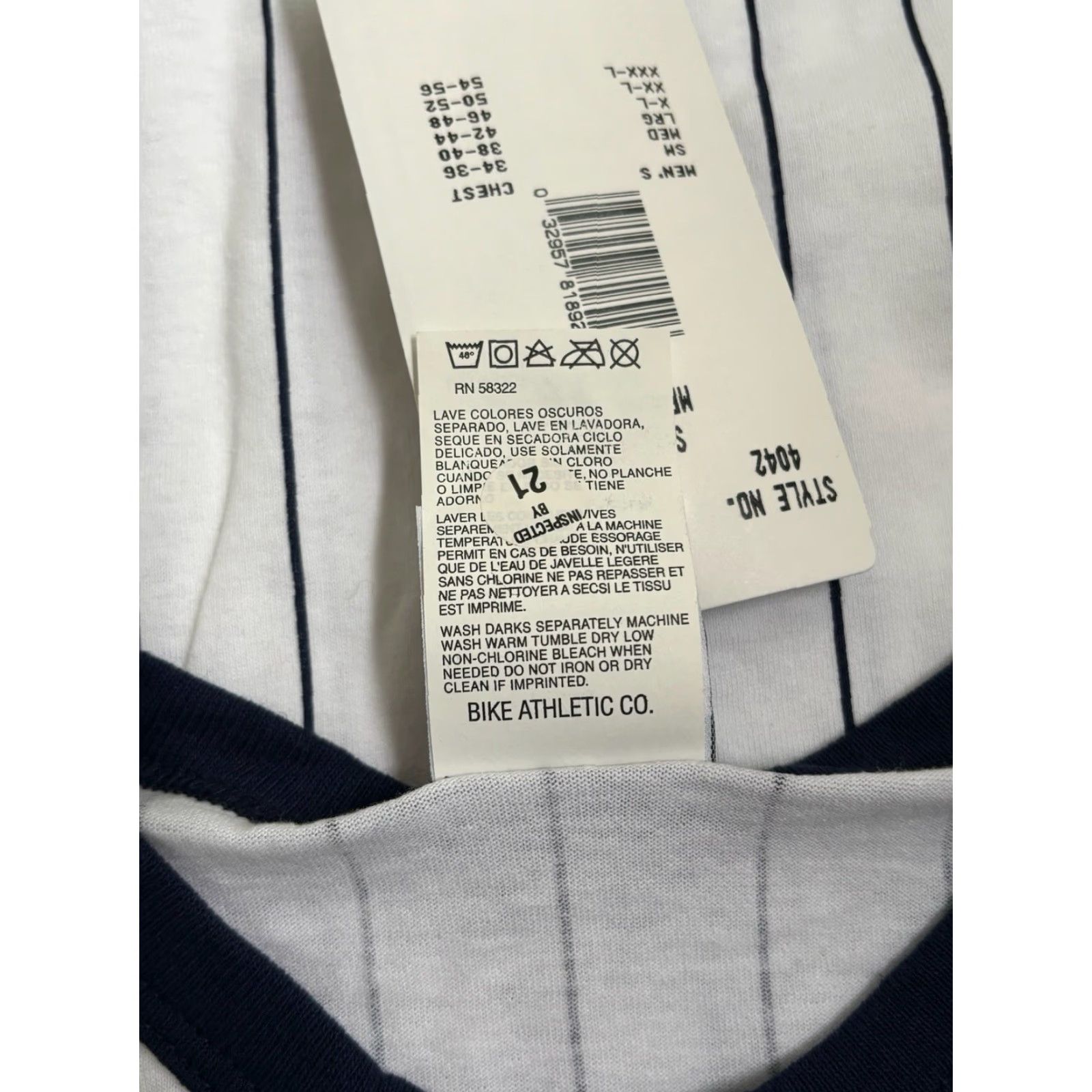 Vintage VINTAGE Bike Athletic Henley Shirt Mens Size M Deadstock NWT 90s Pinstripe White Navy Two-Button Baseball Shirt Size US M / EU 48-50 / 2 - 7 Thumbnail