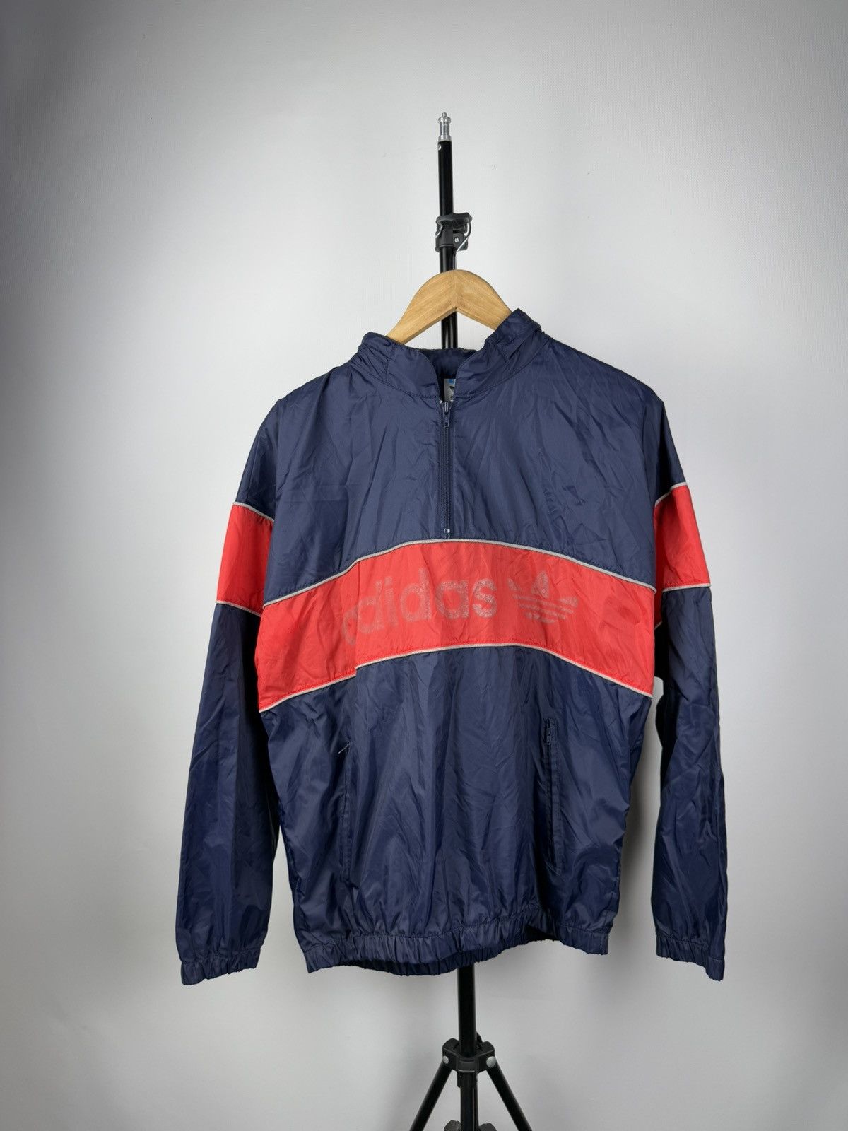 Adidas × Vintage Vintage 90s Adidas Anorak Nylon Track 1/4 Zip Y2K Jacket Size US S / EU 44-46 / 1 - 1 Thumbnail