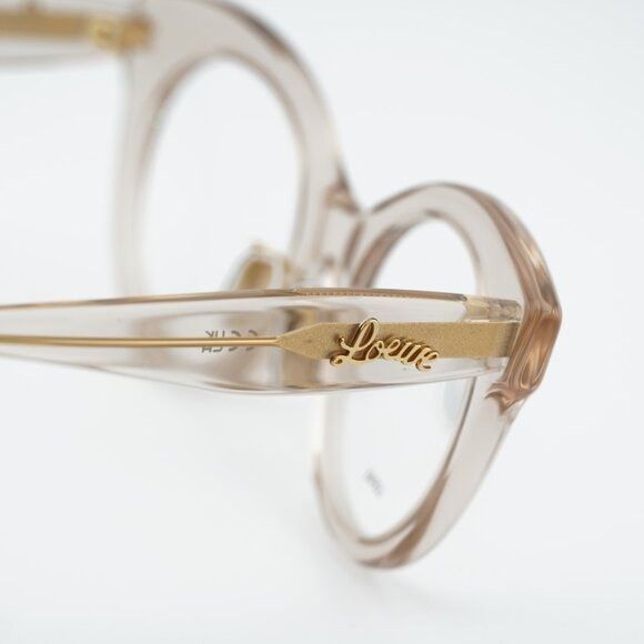 Loewe Loewe LW50074F 057 Eyeglasses Transparent Brown 50mm Cat Eye Size ONE SIZE - 6 Thumbnail