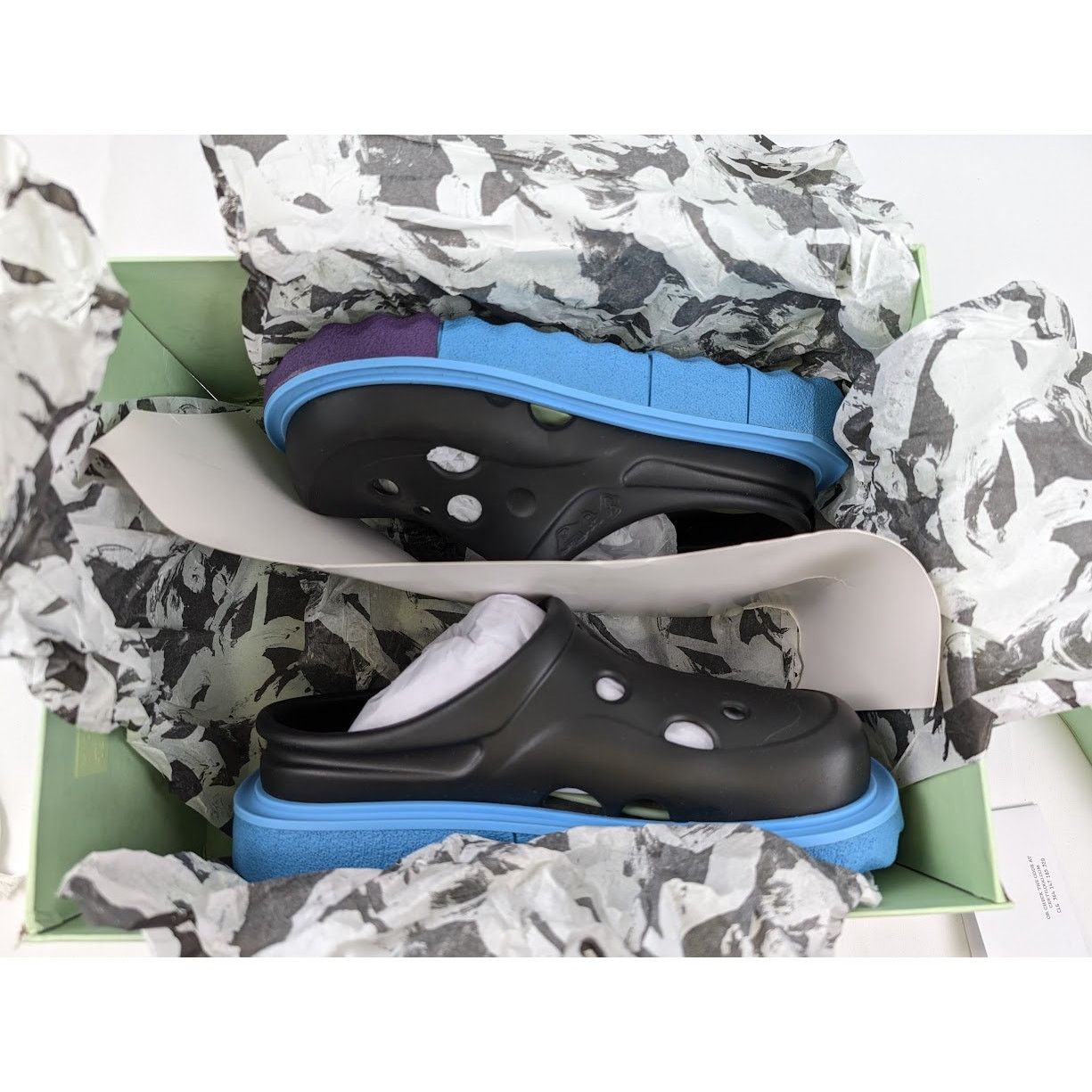 Off-White o1rshd1 Sponge Sole Meteor Slippers in Black / Blue Size US 8 / EU 41 - 18 Thumbnail