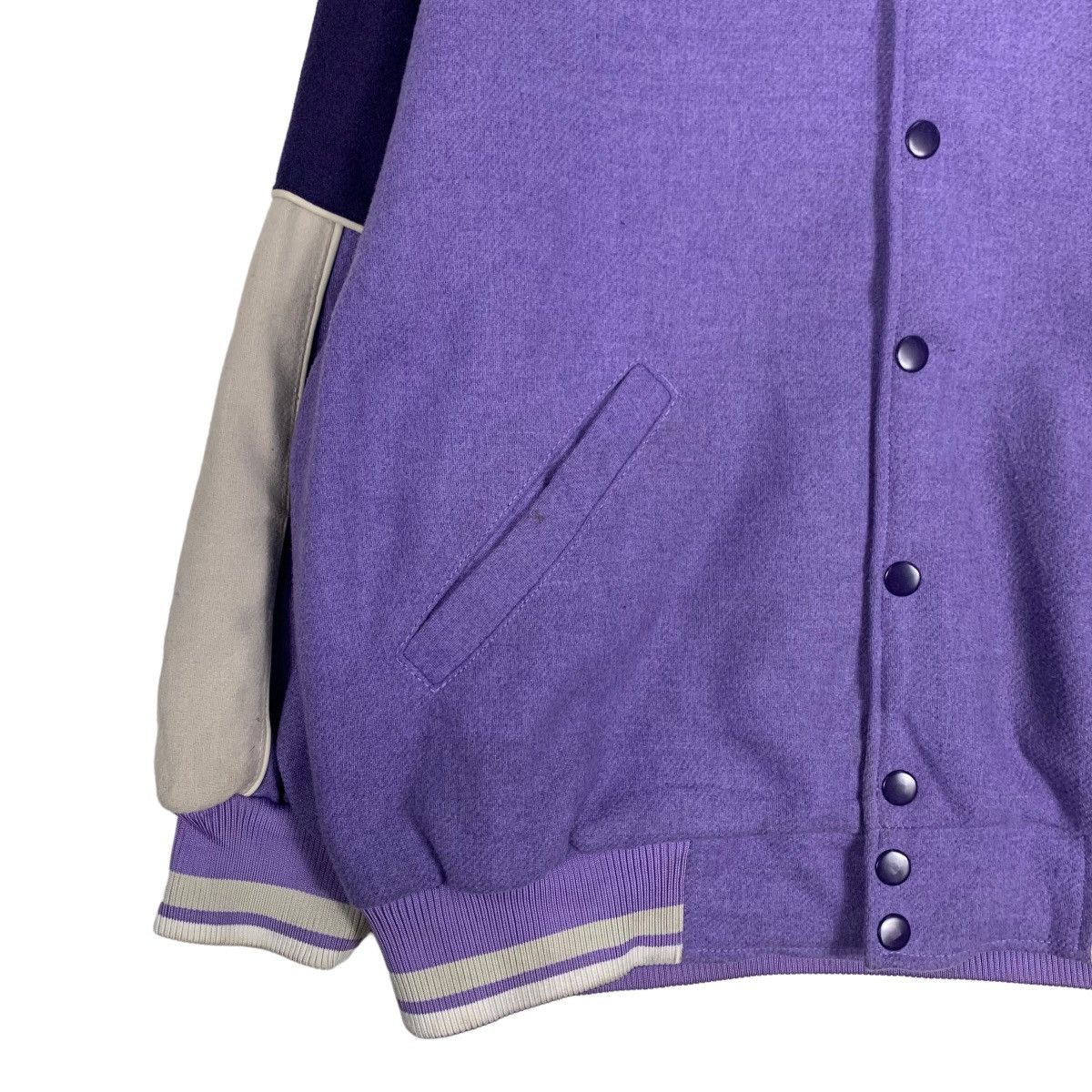 Divided DIVIDED Purple Oversize Varsity Jacket #0530-C24 Size US XS / EU 42 / 0 - 5 Thumbnail