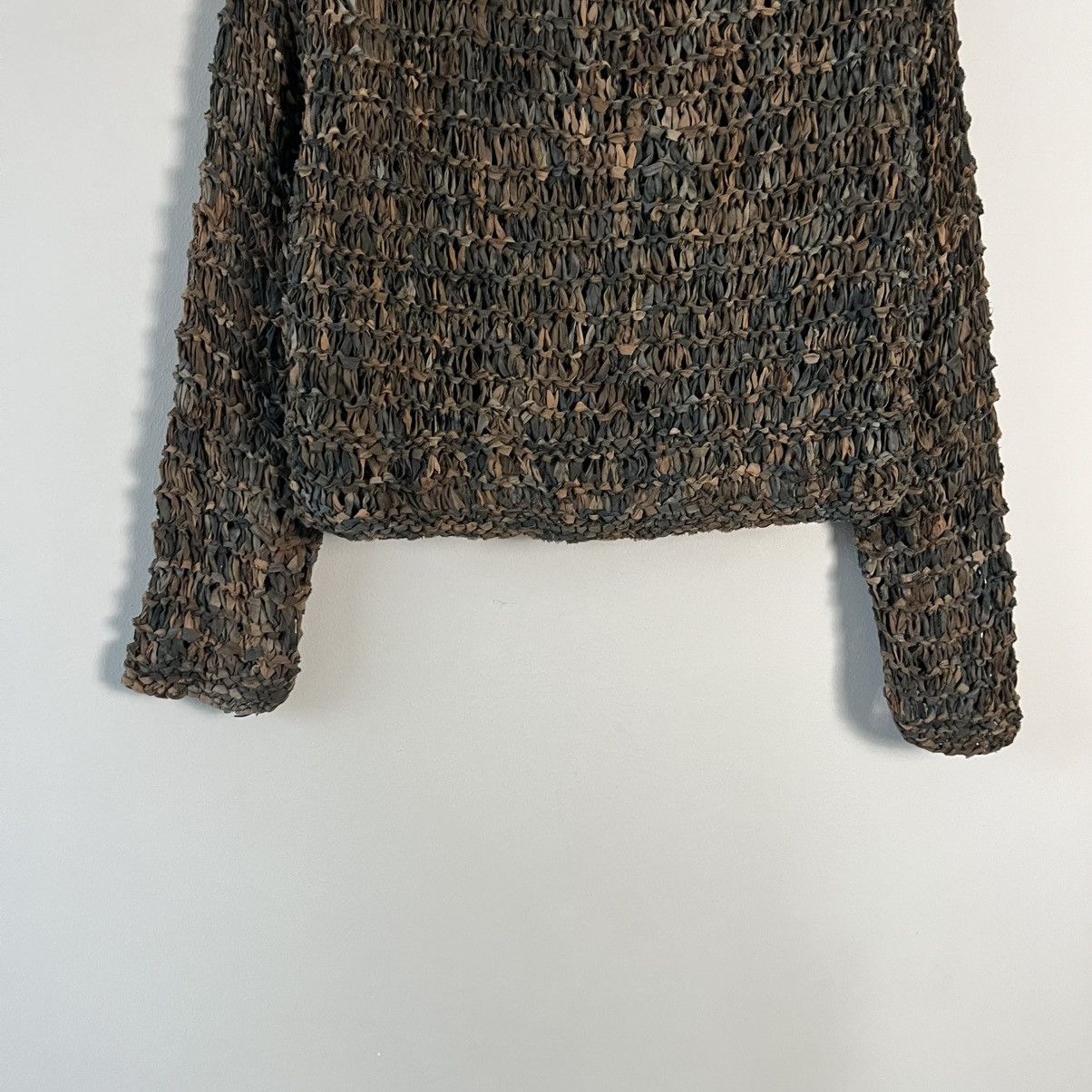 Handmade Distressed Mesh Knit Grunge Y2K Cyber Fairy Long Sleeve Size US M / EU 48-50 / 2 - 3 Thumbnail
