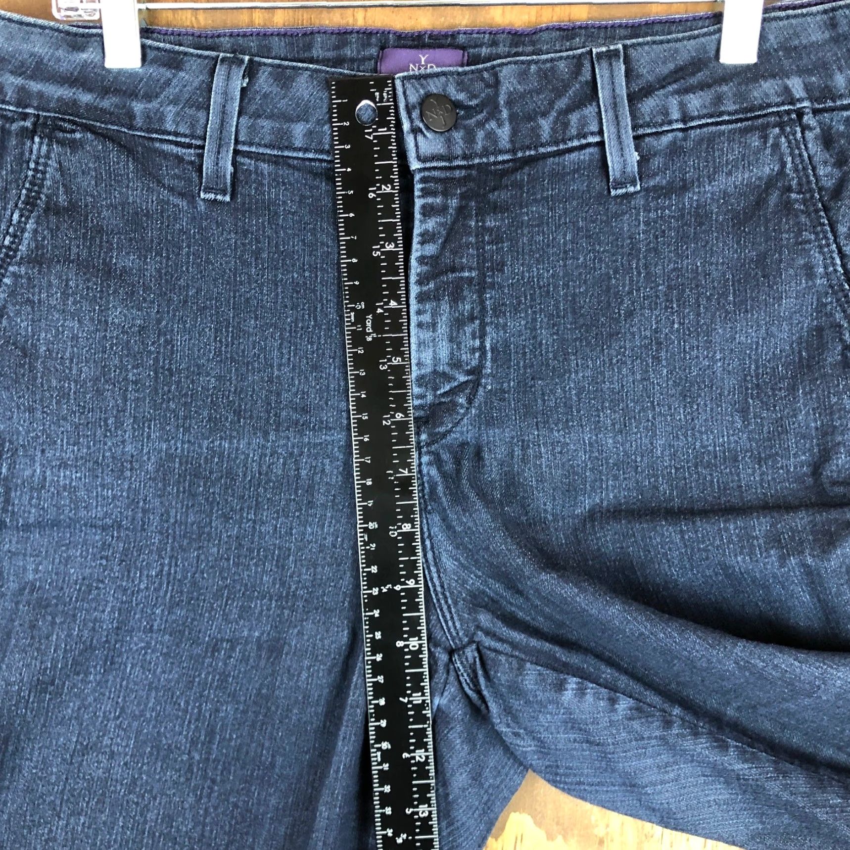 NYDJ NYDJ Jeans Blue Dark Wash Mid Rise Lift Tuck Ankle Slits Stretch 12 Womens Size 24" / US 00 / IT 34 - 7 Thumbnail