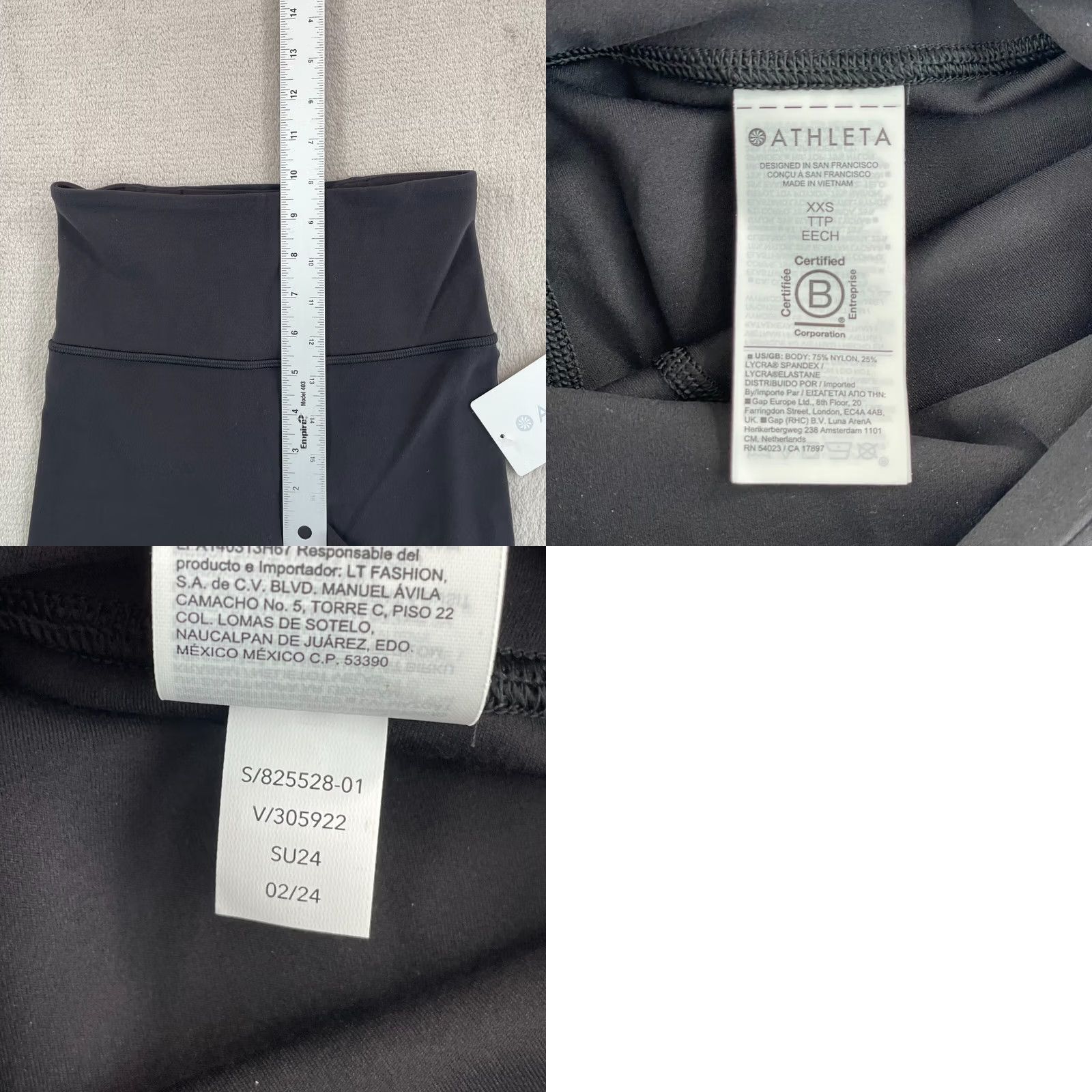 Athleta Athleta Leggings Women 2XS Black 7/8 Tight High Rise Elation Laser Cut NWT MINT 99 Size 24" / US 00 / IT 34 - 8 Thumbnail