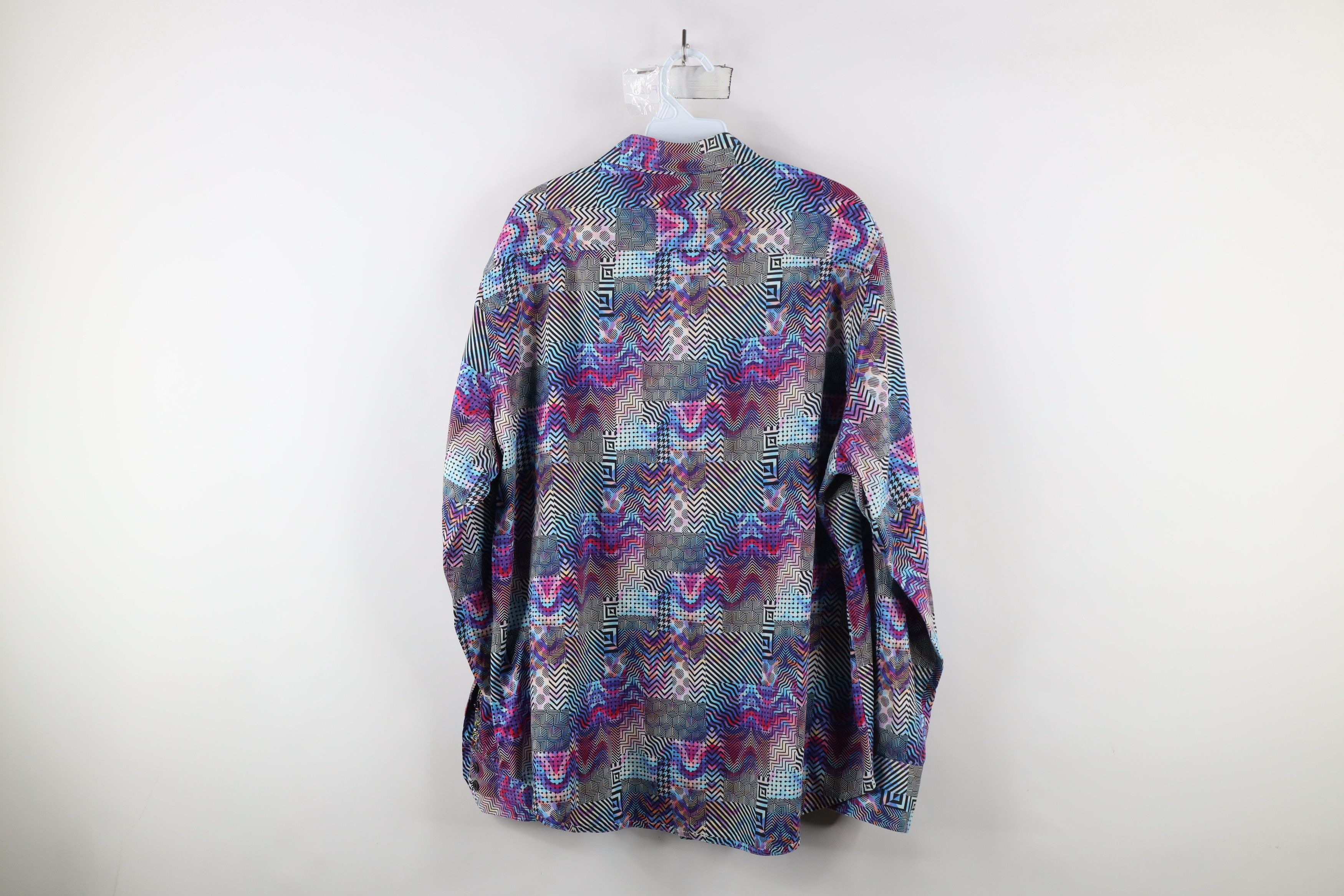 Robert Graham × Vintage Robert Graham Trippy Flip Cuff Collared Button Shirt Size US XL / EU 56 / 4 - 8 Thumbnail