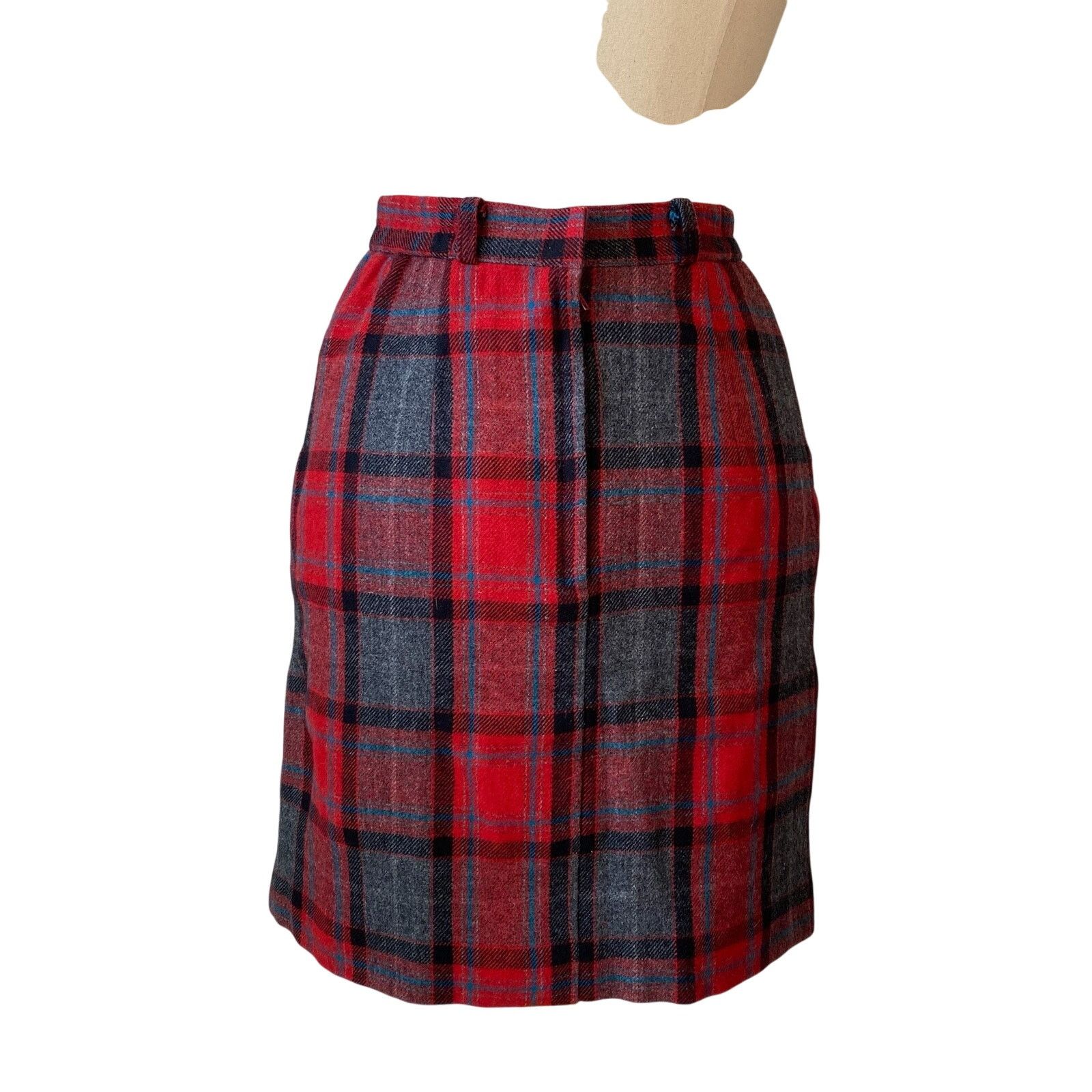 Other vintage 80s red plaid pin up skirt Size 28" / US 6 / IT 42 - 6 Thumbnail