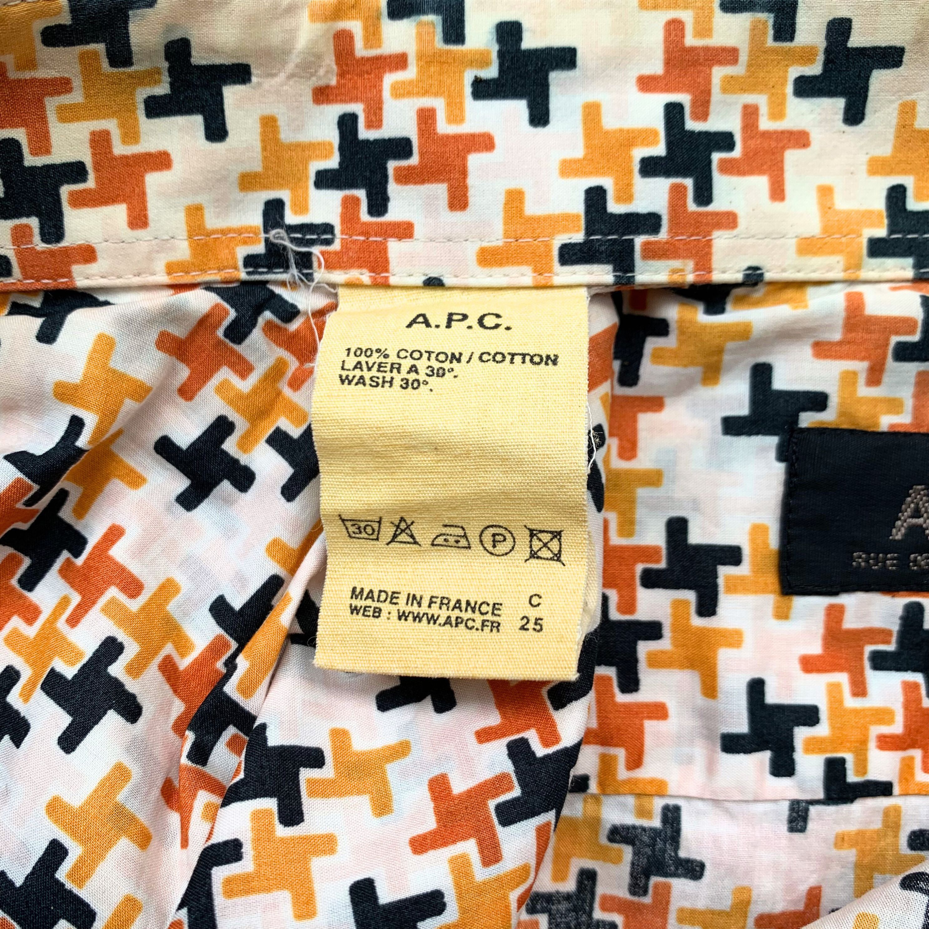 A.P.C. × Designer × Vintage A.P.C Paris 2000s Mens Longsleeve Shirt Size US S / EU 44-46 / 1 - 7 Thumbnail