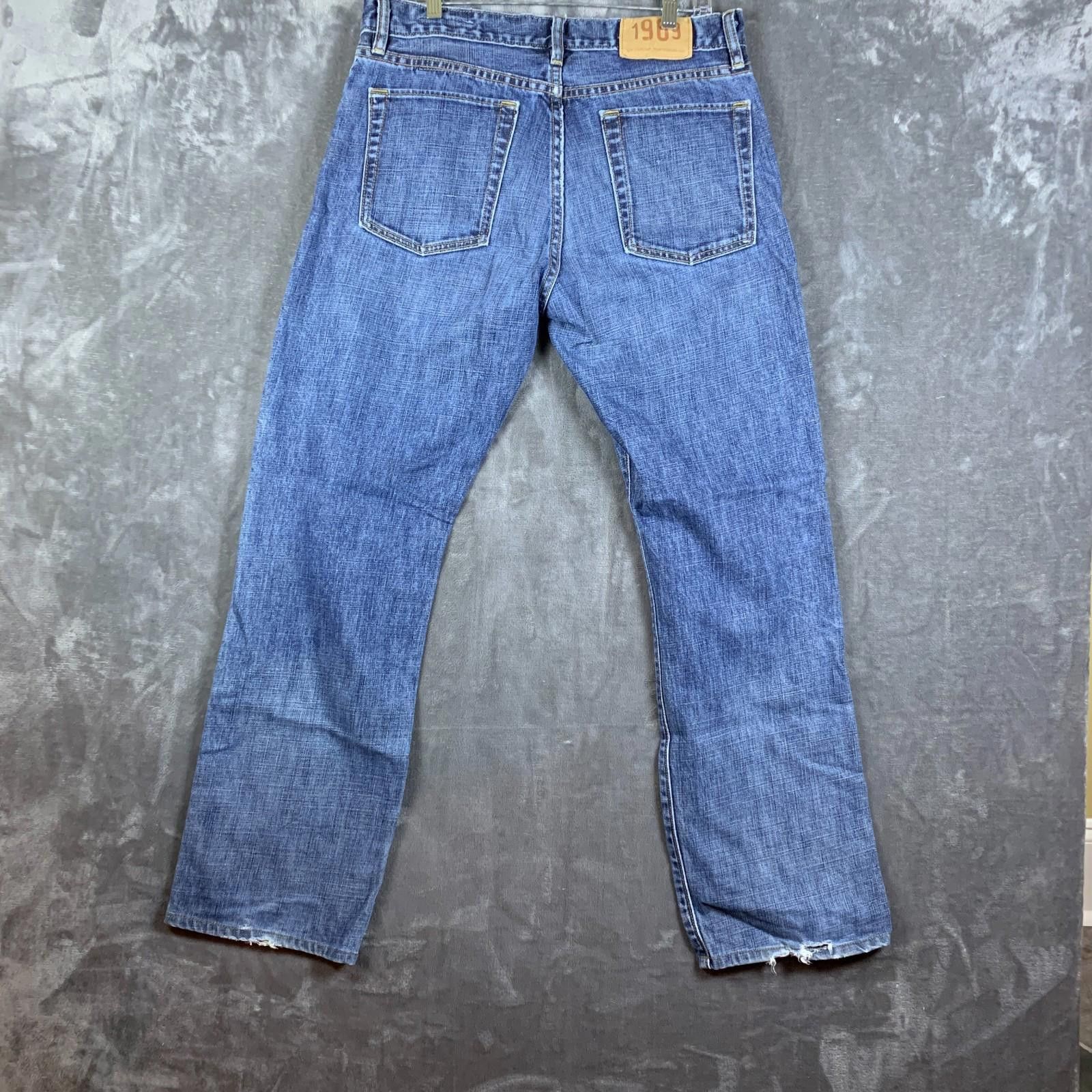 Gap Men’s Gap Green 1969 Zip Straight Leg 34x31 Jeans (334) Size US 34 / EU 50 - 2 Thumbnail
