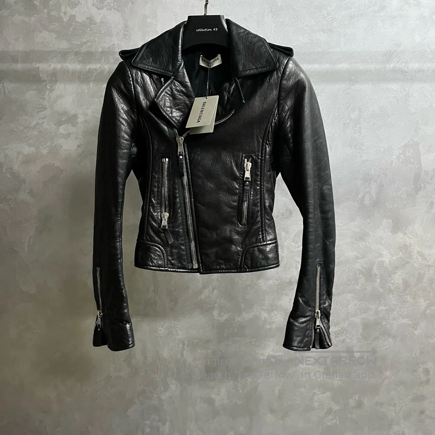 Balenciaga Balenciaga Flap-collared leather jacket| Size S / US 4 / IT 40 - 1 Thumbnail