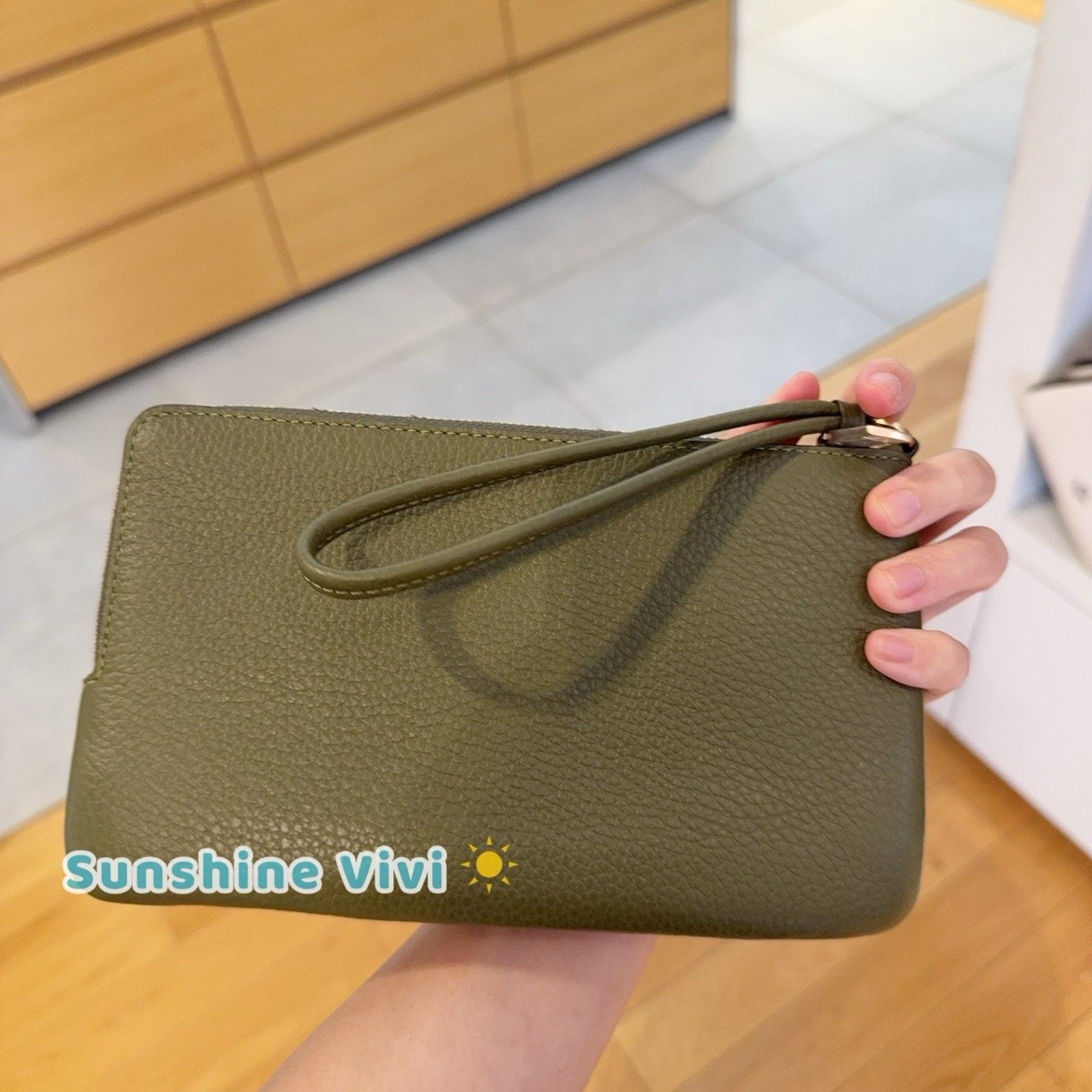 Coach NWT Coach CX161 Double Zip Wallet Clutch Wristlet Olive Size ONE SIZE - 3 Thumbnail