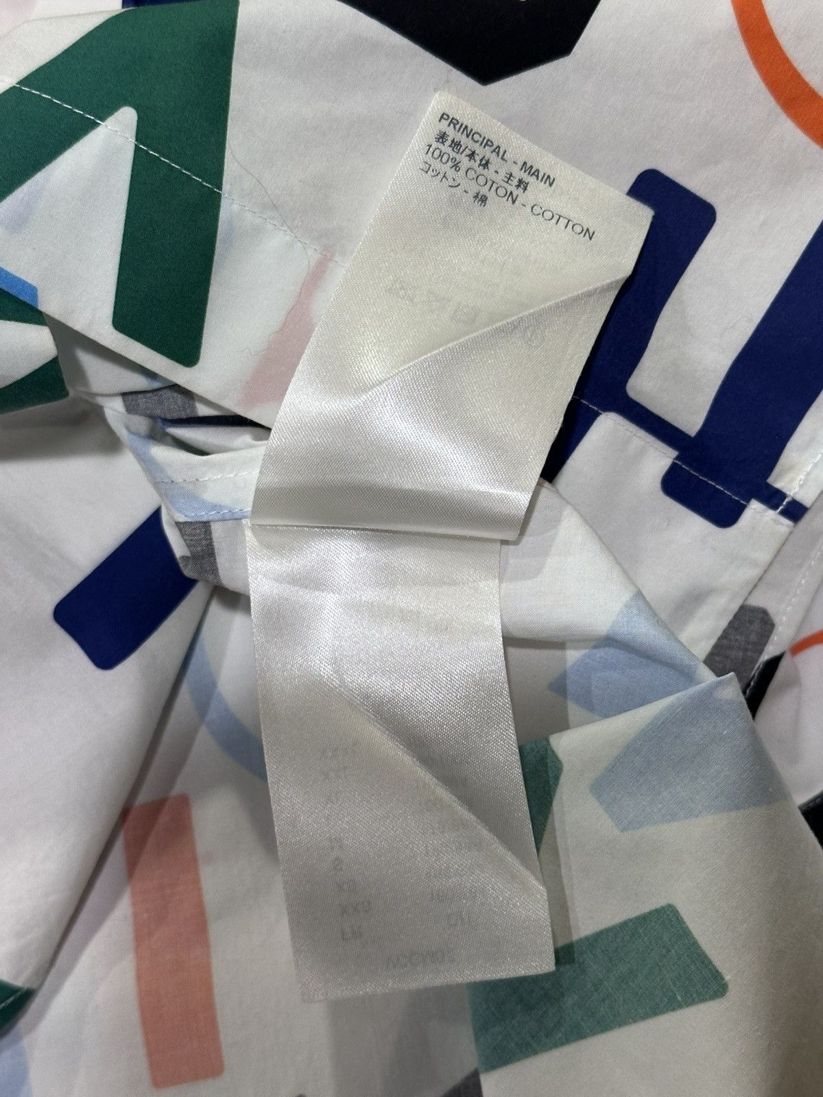 Louis Vuitton Louis Vuitton Electric Letters Multicolor White Button Shirt Size US L / EU 52-54 / 3 - 15 Thumbnail
