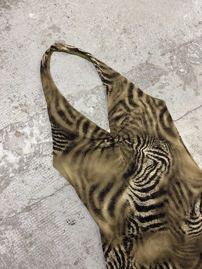 Roberto Cavalli FW2001 Roberto Cavalli Faded Safari Zebra Dress Size M / US 6-8 / IT 42-44 - 3 Thumbnail