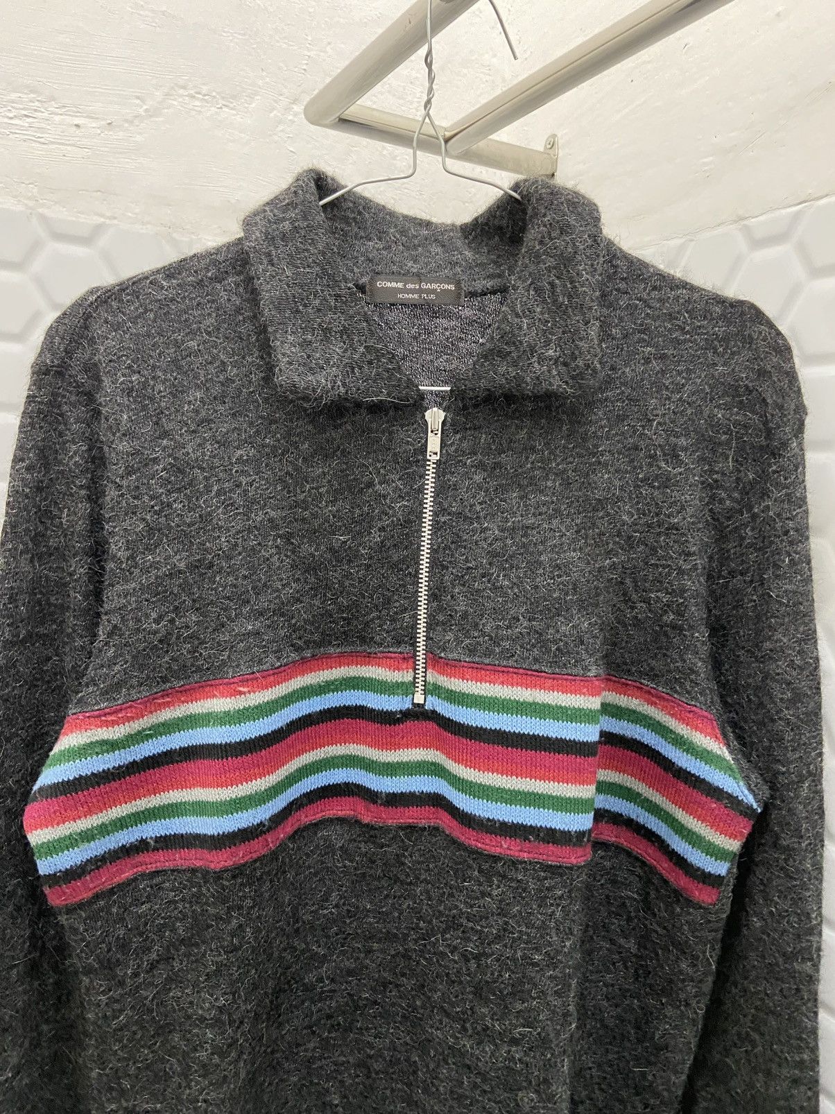 Comme des Garcons Homme Comme Des Garcons Alpaca Half-Zip Sweater Size US M / EU 48-50 / 2 - 6 Thumbnail