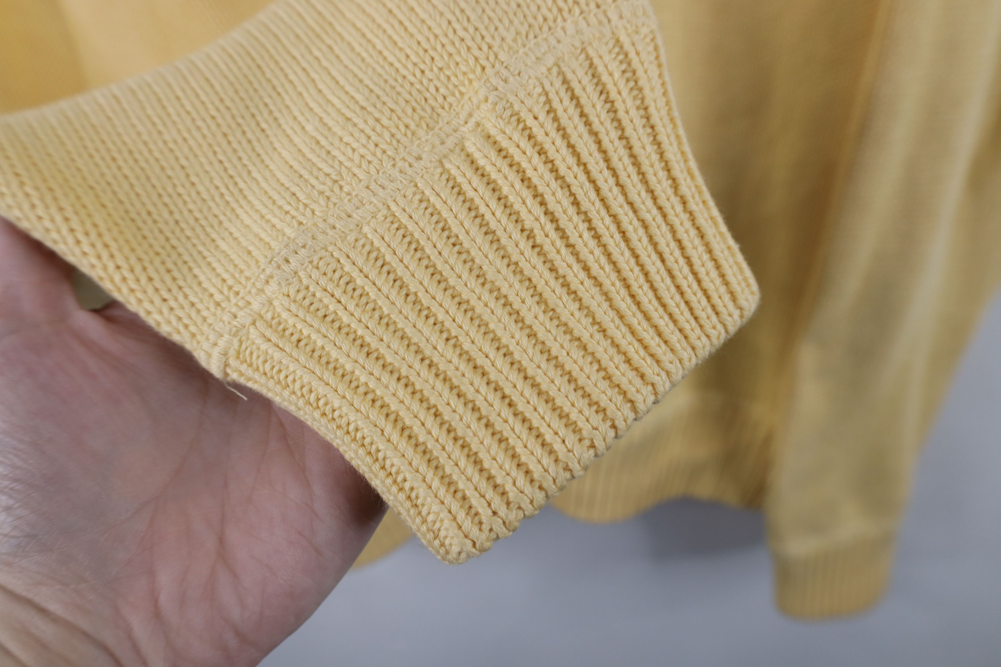 Vintage Vintage 90s Streetwear Cotton Knit Crewneck Sweater Yellow Size US L / EU 52-54 / 3 - 9 Thumbnail