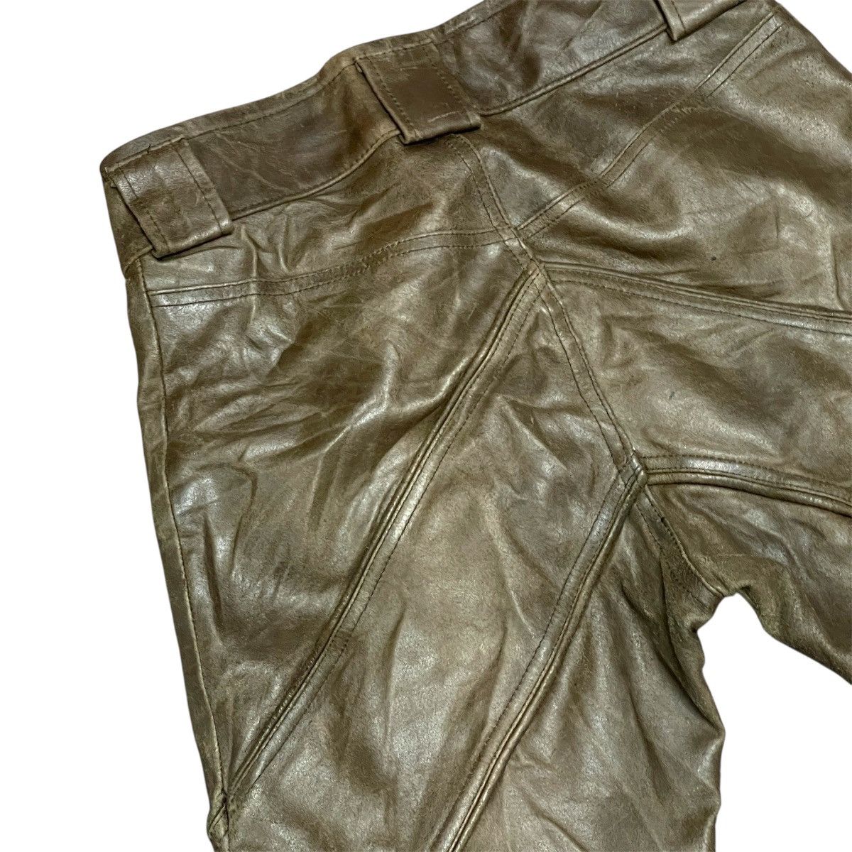 If Six Was Nine Vintage Wrong Seditionaries Patches Cowhide Leather Pants Size US 29 - 20 Thumbnail