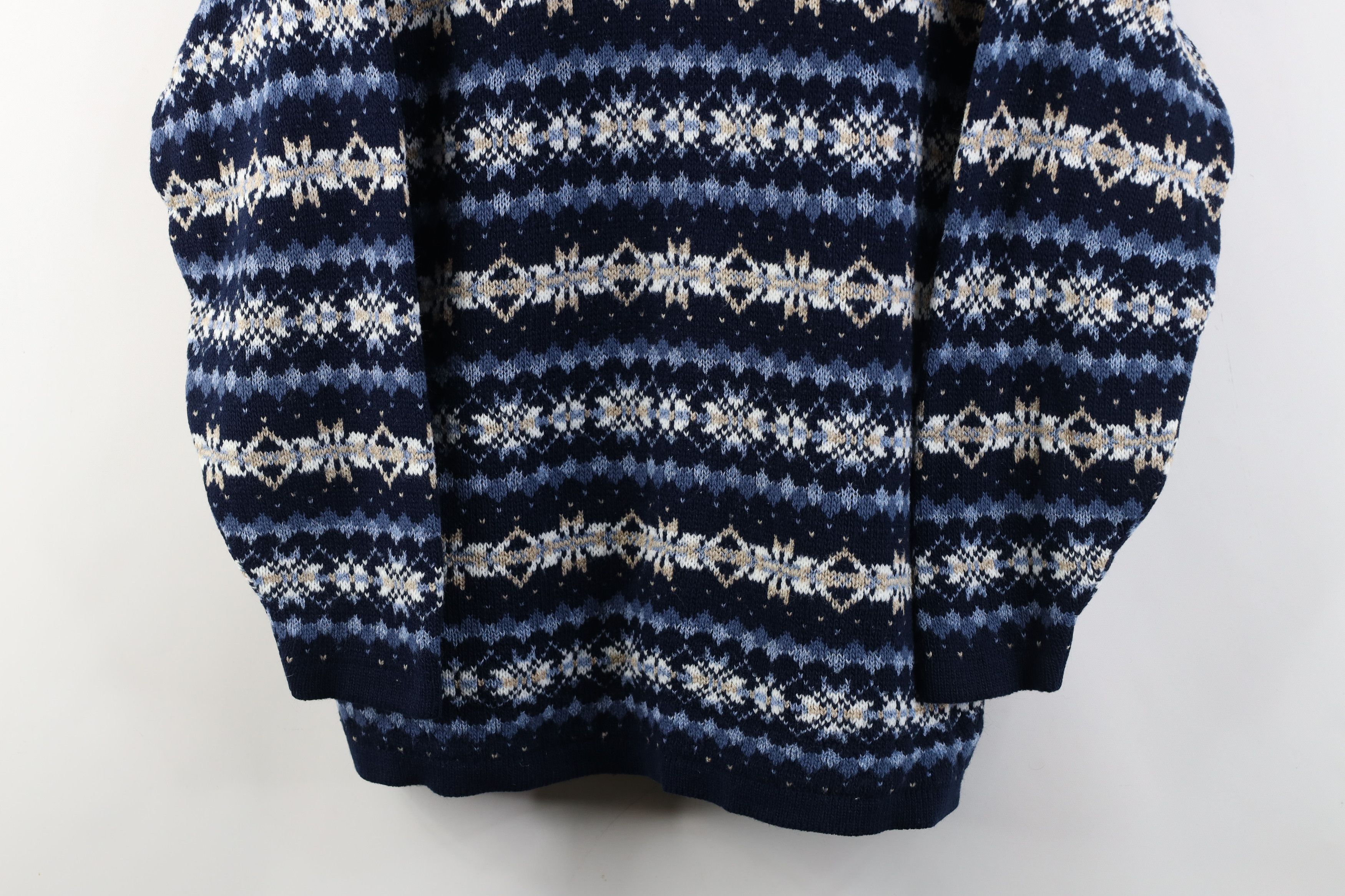 Vintage Vintage 90s Streetwear Fair Isle Knit Crewneck Sweater Size L / US 10 / IT 46 - 3 Thumbnail