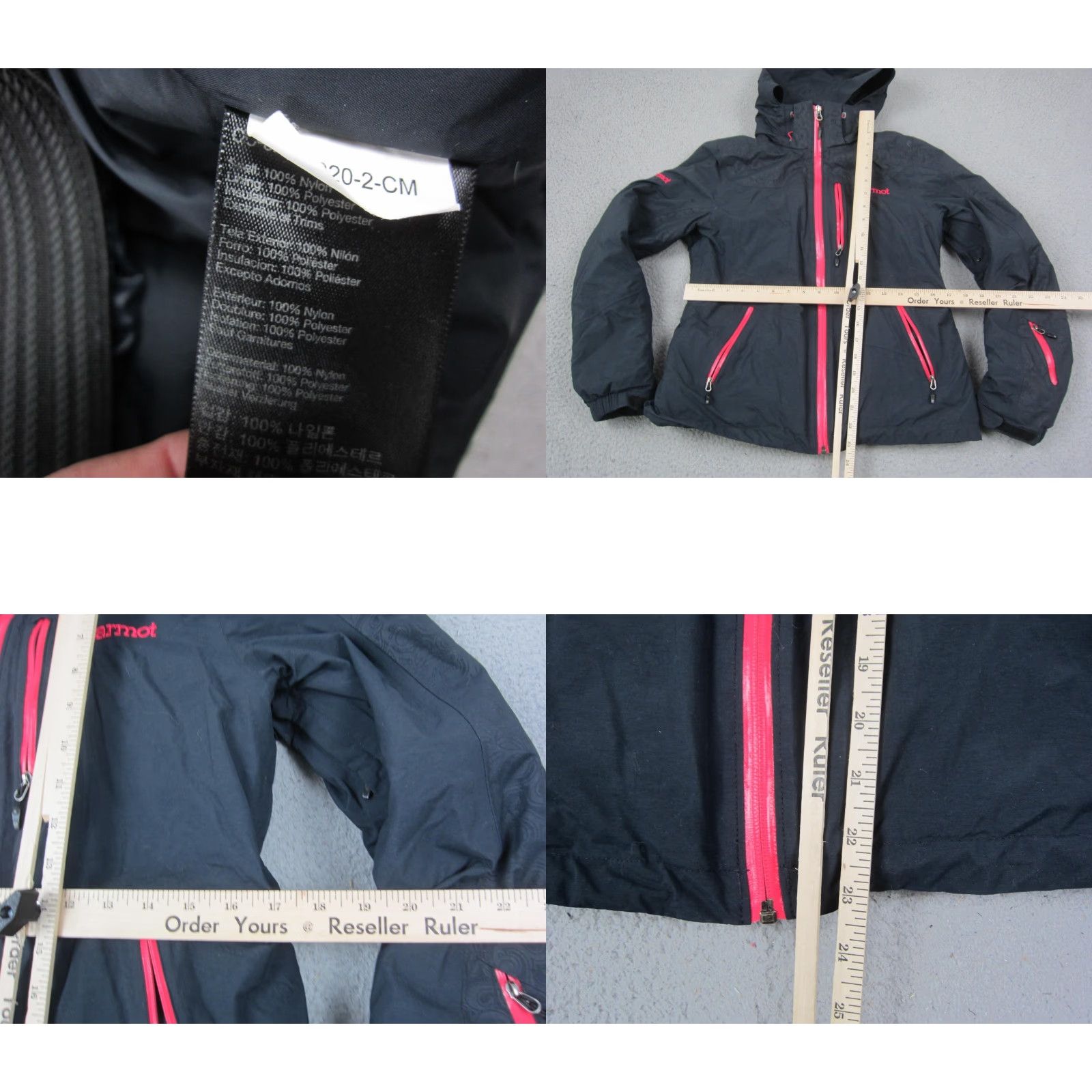 Marmot Marmot Womens Jacket Small Black Membrain Full Zip Windbreaker Hooded Raincoat Size S / US 4 / IT 40 - 8 Thumbnail