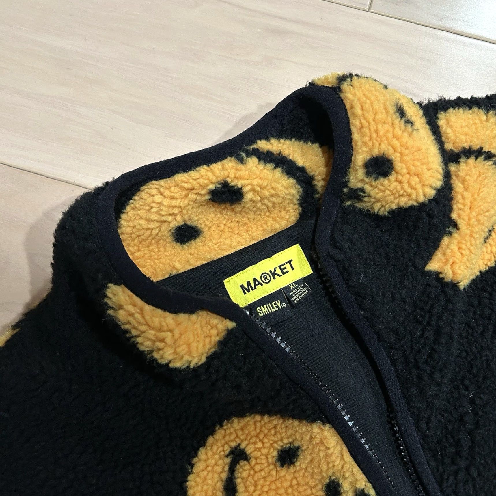 Market MARKET Smiley AOP Jacket Pullover Black Men's XL Shirt? Size US XL / EU 56 / 4 - 4 Thumbnail