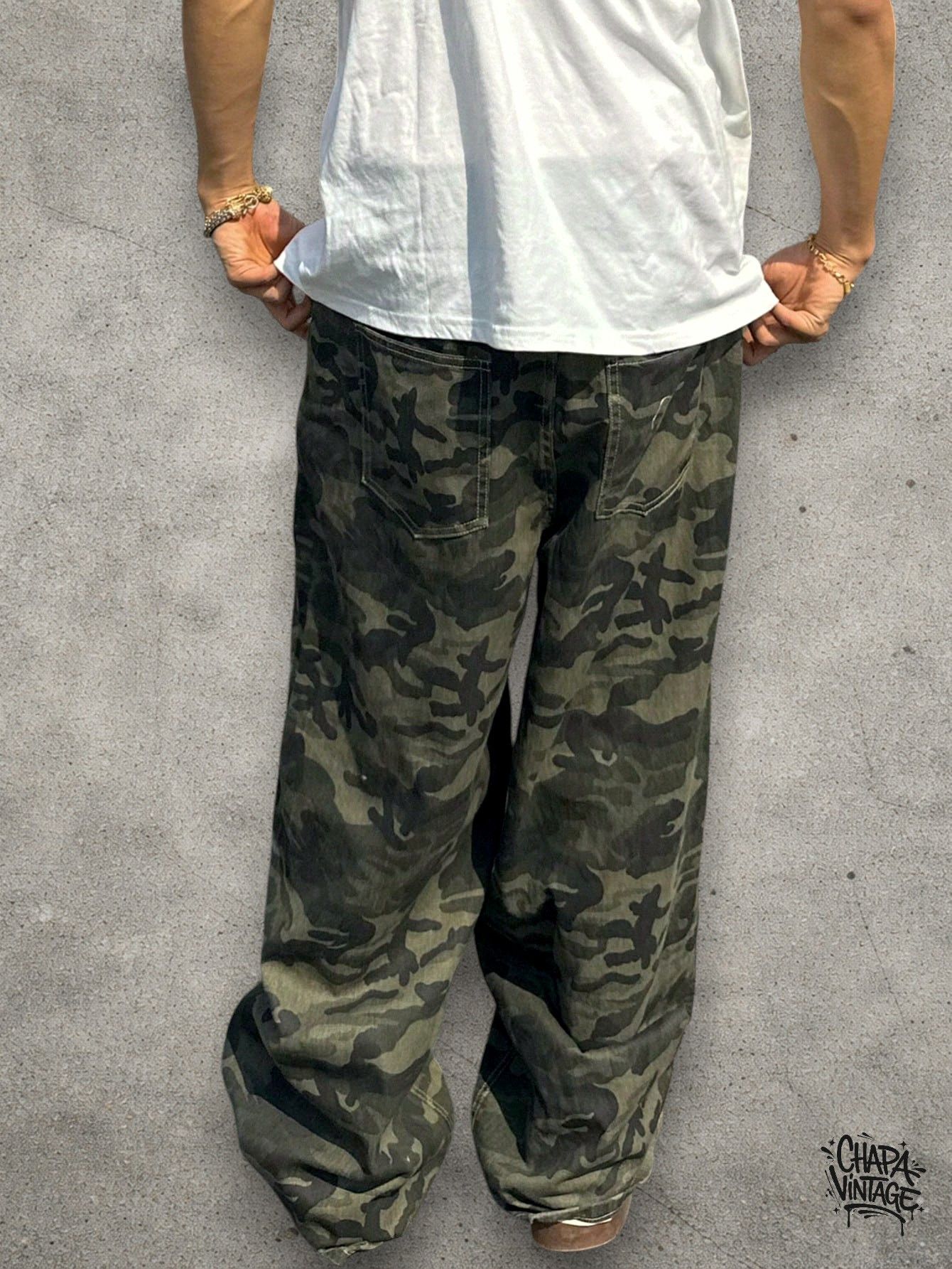 Vintage Baggy camo military pants Size US 32 / EU 48 - 4 Thumbnail