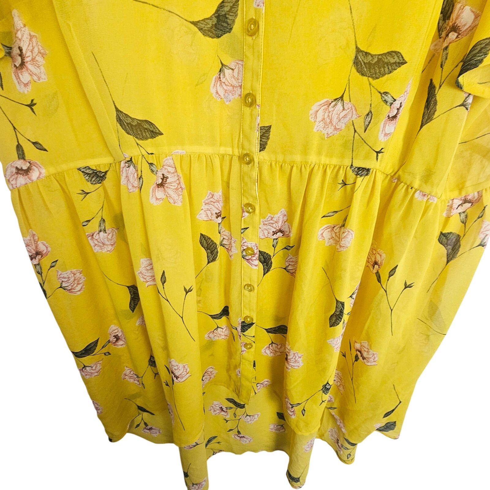 Torrid Torrid Floral Sheer Button Front Blouse Plus Size 3X Easter Size 3XL / US 20-22 - 3 Thumbnail