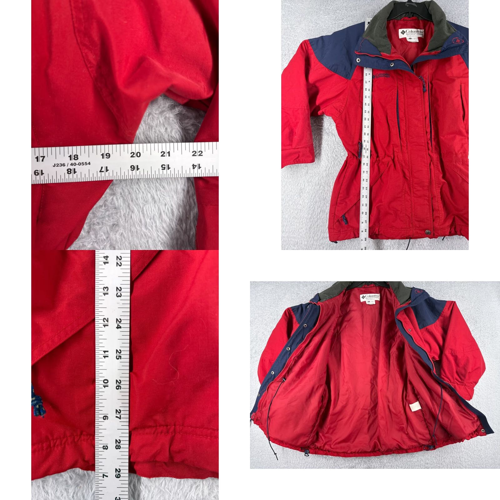 Vintage VINTAGE Columbia Jacket Womens M Red Full Zip Jacket Columbia Windbreaker Hooded Lightweight Pockets Mens? Girls? Wait. Size M / US 6-8 / IT 42-44 - 8 Thumbnail