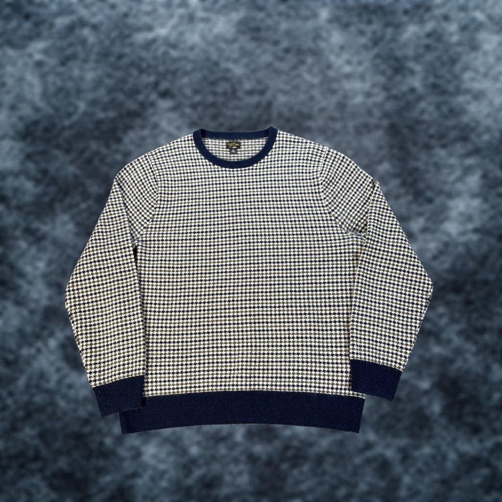 J.Crew J.Crew Sweat er Crewneck XL Green 100% Cashmere Houndstooth Men Pullover Size US XL / EU 56 / 4 - 1 Thumbnail