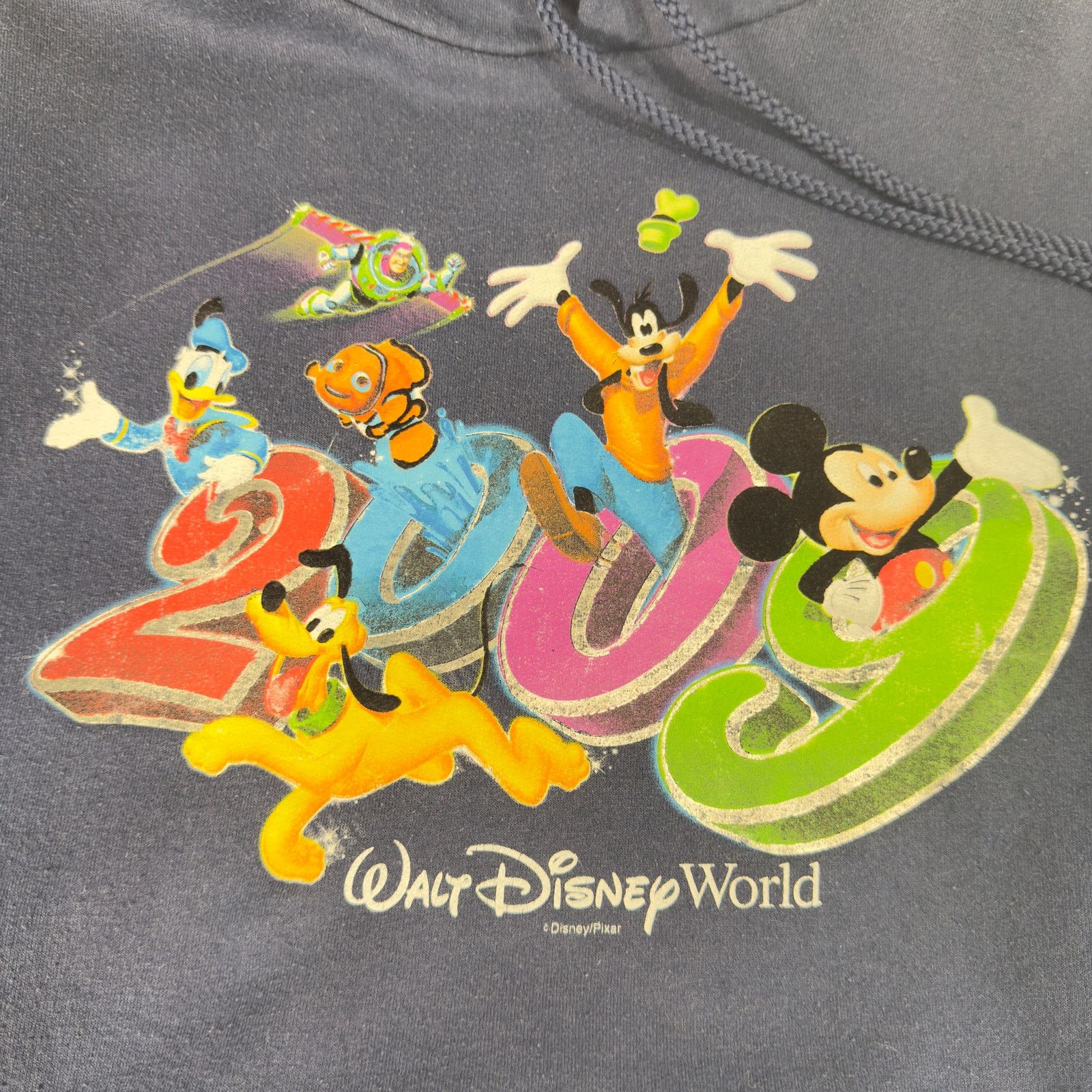 Disney Disney World by Hanes 2009 Hoodie Sweatshirt M Fleece Blue Size US M / EU 48-50 / 2 - 2 Thumbnail