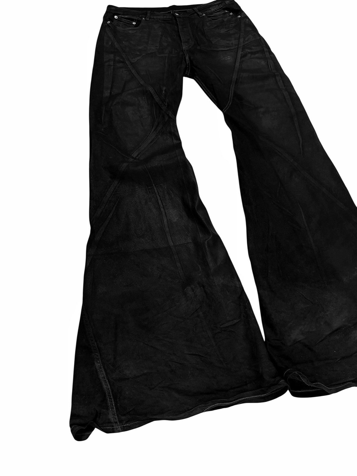 Rick Owens Bias Bootcut Flare Waxed Denim Size US 36 / EU 52 - 4 Thumbnail
