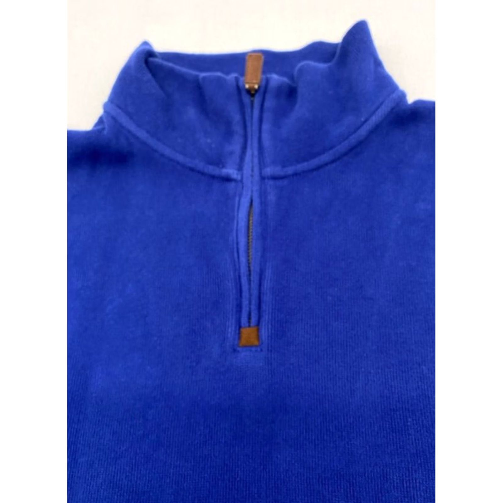 Ralph Lauren Polo Ralph Lauren 2XL Pullover Sweater 1/4 Zip Long Sleeve Blue 100% Cotton Mens Size US XXL / EU 58 / 5 - 5 Thumbnail