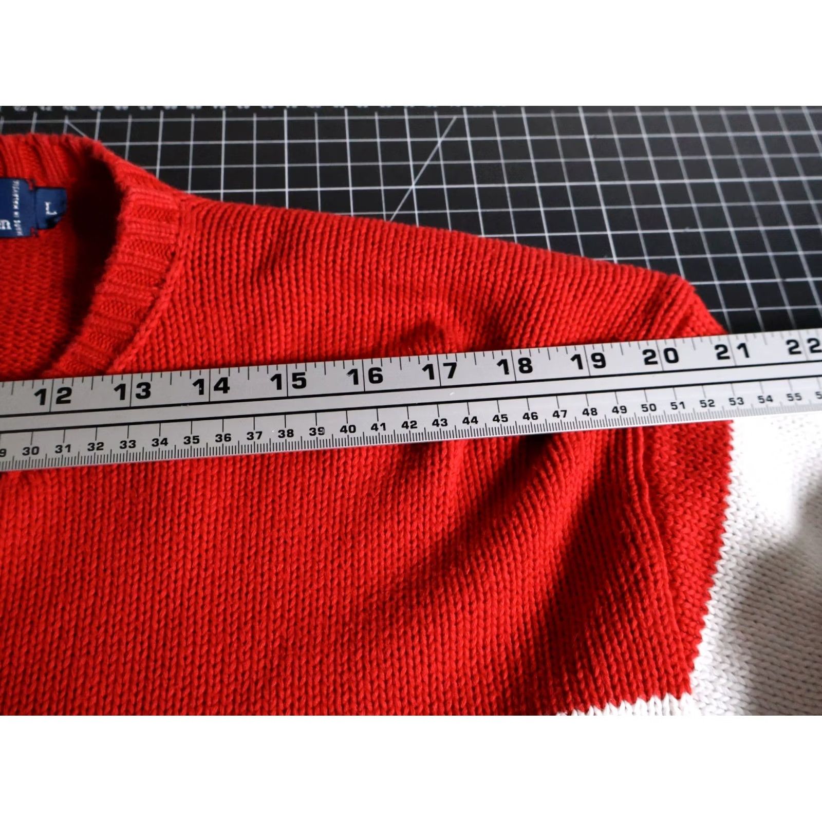 Polo Ralph Lauren VINTAGE Polo Ralph Lauren Sweater Shirt Mens Large Black Red Blue Stripe 100% Cotton Knit Size US L / EU 52-54 / 3 - 7 Thumbnail