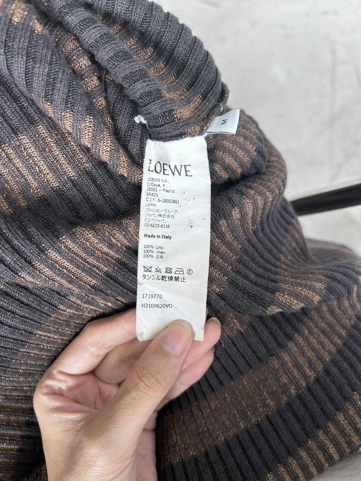 Loewe Loewe Side Slit Linen Striped Knit Size US M / EU 48-50 / 2 - 8 Thumbnail