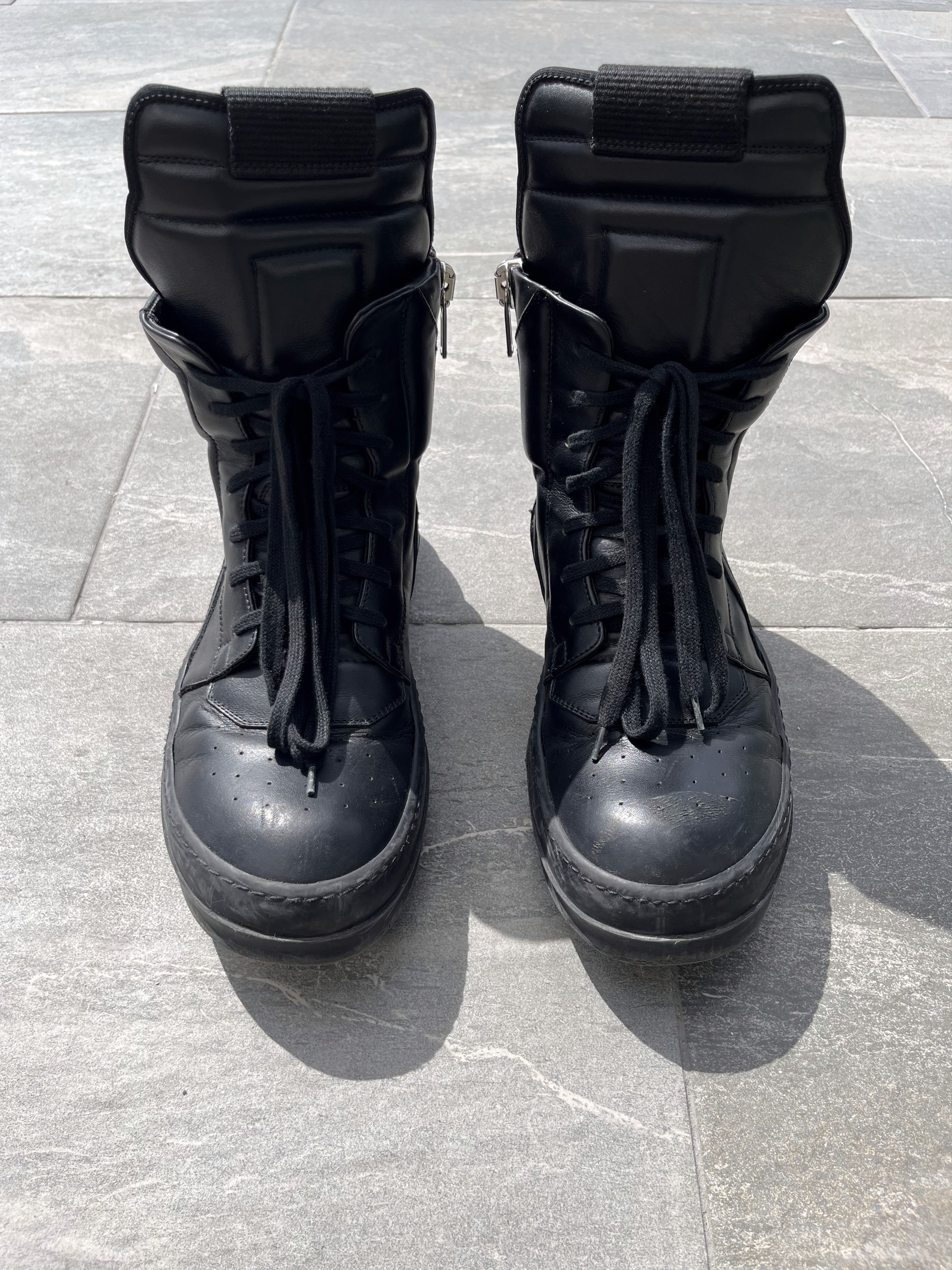Rick Owens Rick Owens SS18 Dirt Black Geo Basket Sneakers Size US 7.5 / EU 40-41 - 1 Thumbnail