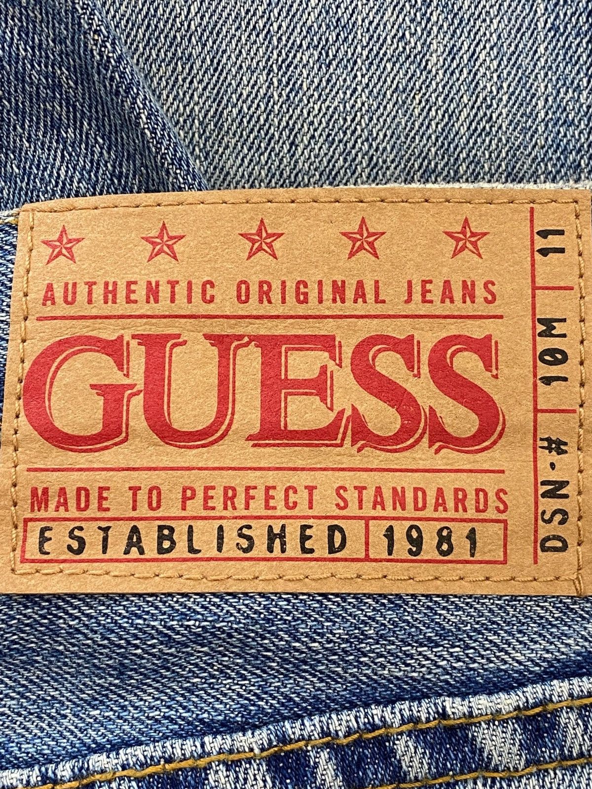 Guess Guess Faded Blue Wash Distressed Style Straight Leg Jean Size US 32 / EU 48 - 11 Thumbnail