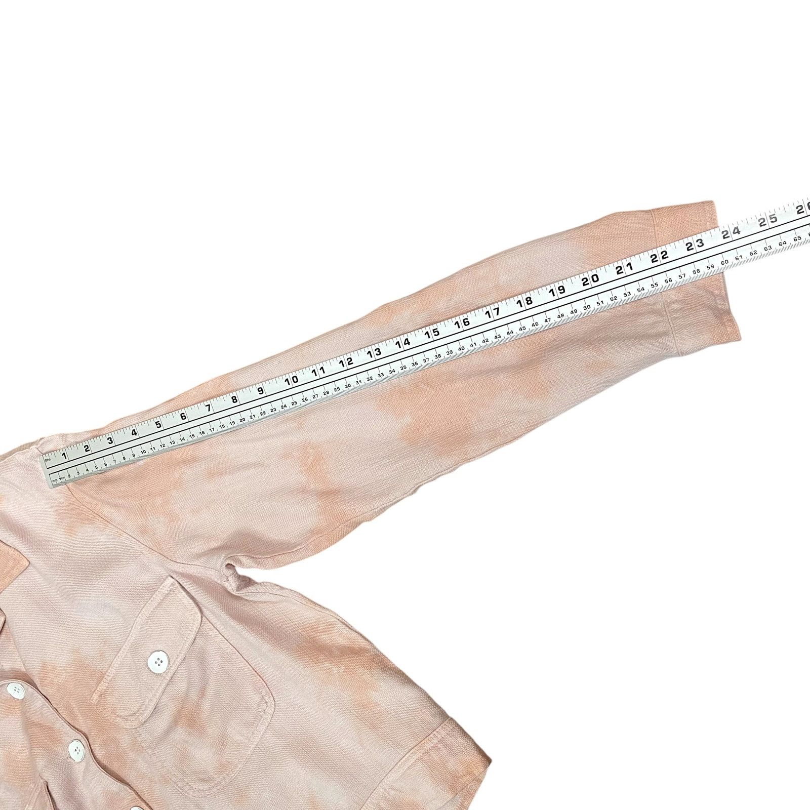 Bella Dahl Bella Dahl Pink Tie Dye Button Up Tencel Jacket Coat SZ L Size L / US 10 / IT 46 - 11 Thumbnail