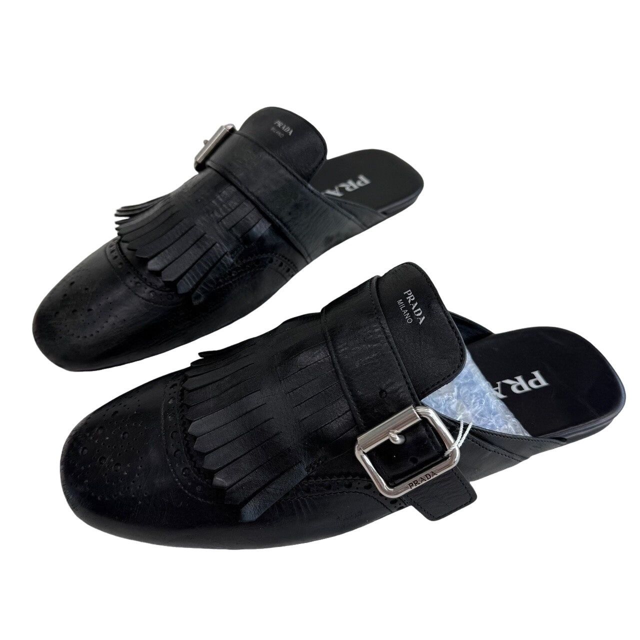 Prada Prada Fringed Buckle Mules Size 38 Size US 8 / IT 38 - 1 Thumbnail