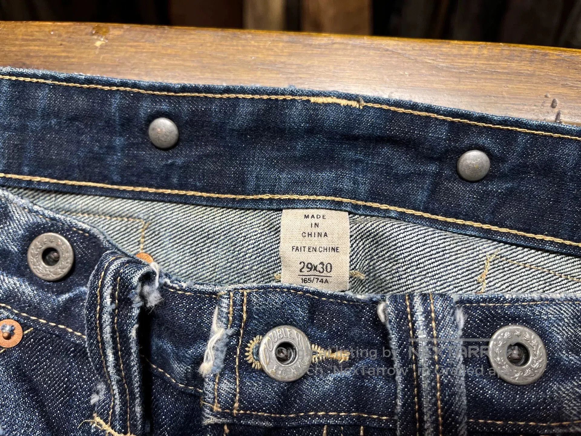 RRL Ralph Lauren vintage distressed denim jeans RRL. Size US 29 - 3 Thumbnail