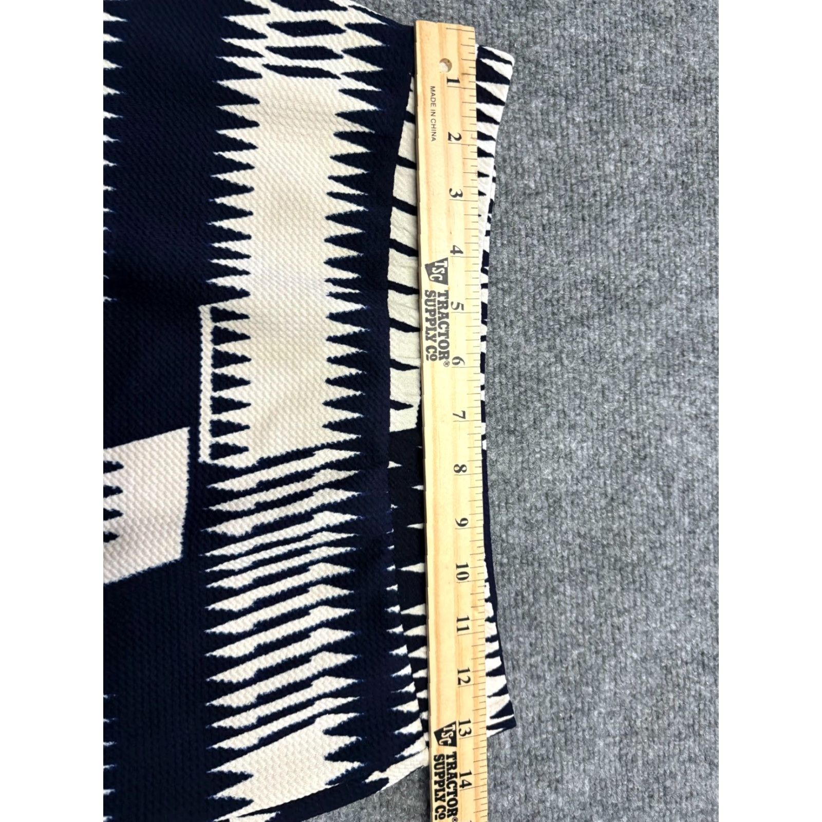 Vintage Daily Special Skirt Womens L Blue White Zig Zag Pattern Stretch All Seasons Long Pencil Elastic Waist Casual Business Party/Cocktail Travel Size 36" / US 14 / IT 50 - 3 Thumbnail