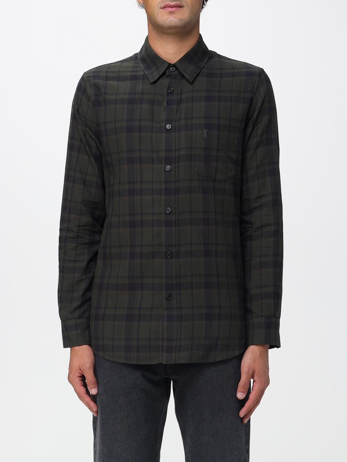 Saint Laurent Paris Saint Laurent Shirt Men Blue Size US XL / EU 56 / 4 - 1 Thumbnail