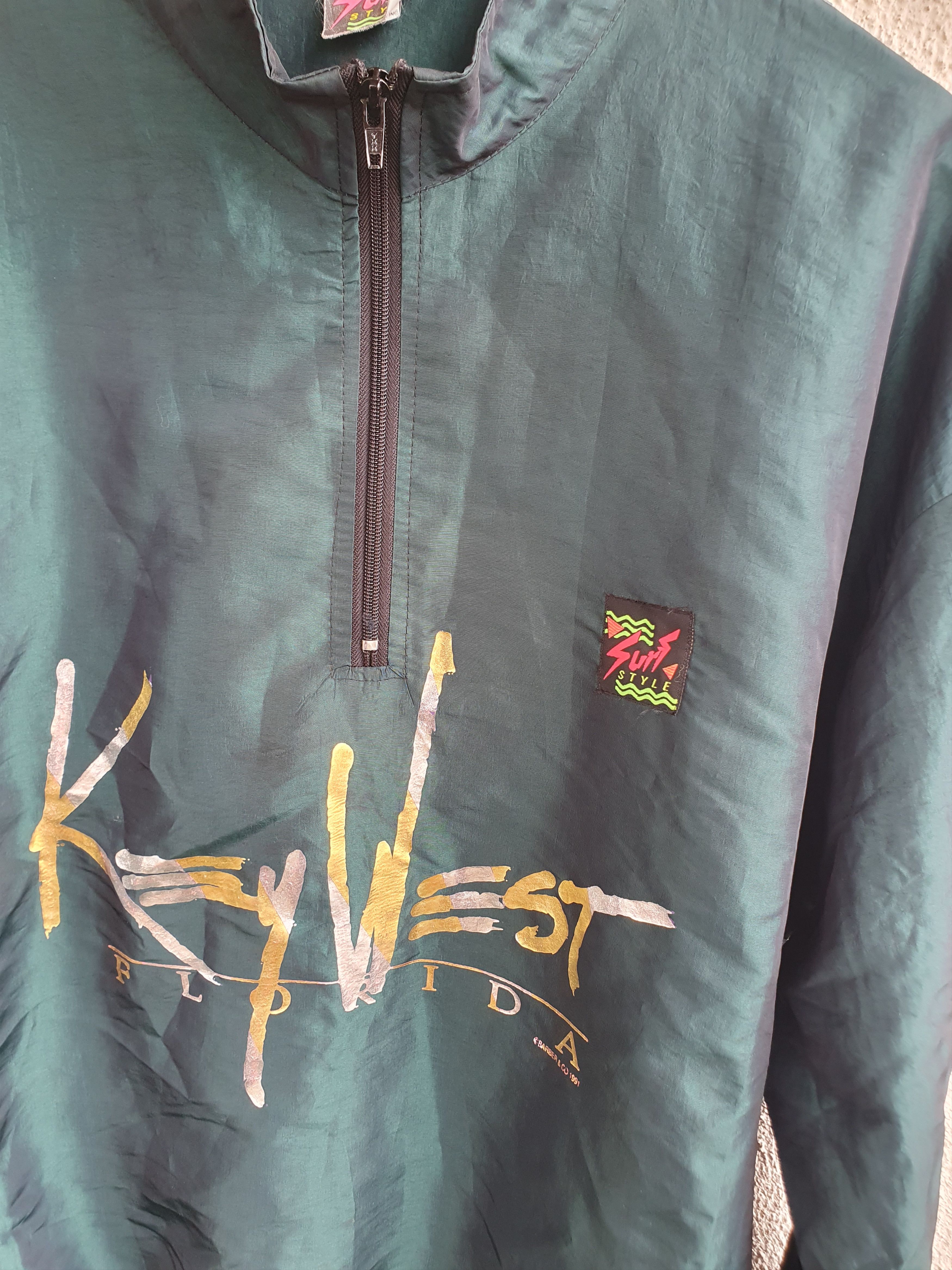 Vintage Surf Style Key West Florida Vtg 1991 1/4Zip Windbreaker L/XL Size US L / EU 52-54 / 3 - 9 Thumbnail