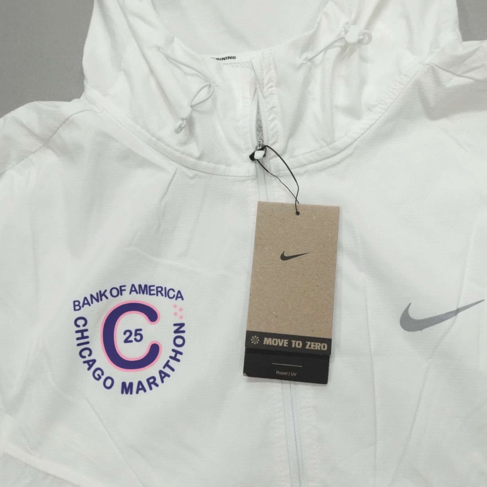 Nike Nike Jacket Bank of America Chicago Marathon 2025 Light XL White Regular Men’s Windbreaker Pockets Full Zip Sports Athleisure Run & Gym Size US XL / EU 56 / 4 - 3 Thumbnail