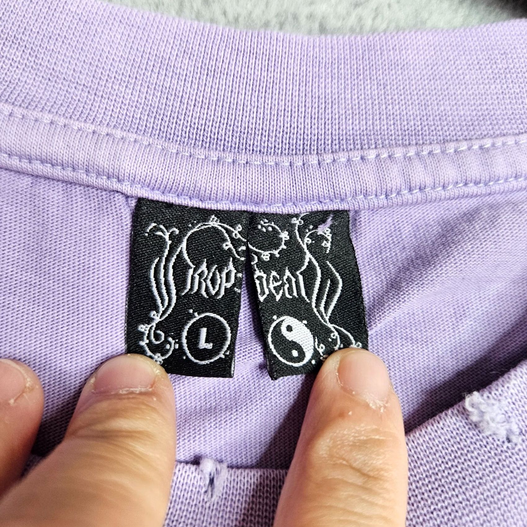 Vintage Drop Dead I hate Humans Graphic Purple Oversize Unisex Adult Tee Size L Size US L / EU 52-54 / 3 - 7 Thumbnail